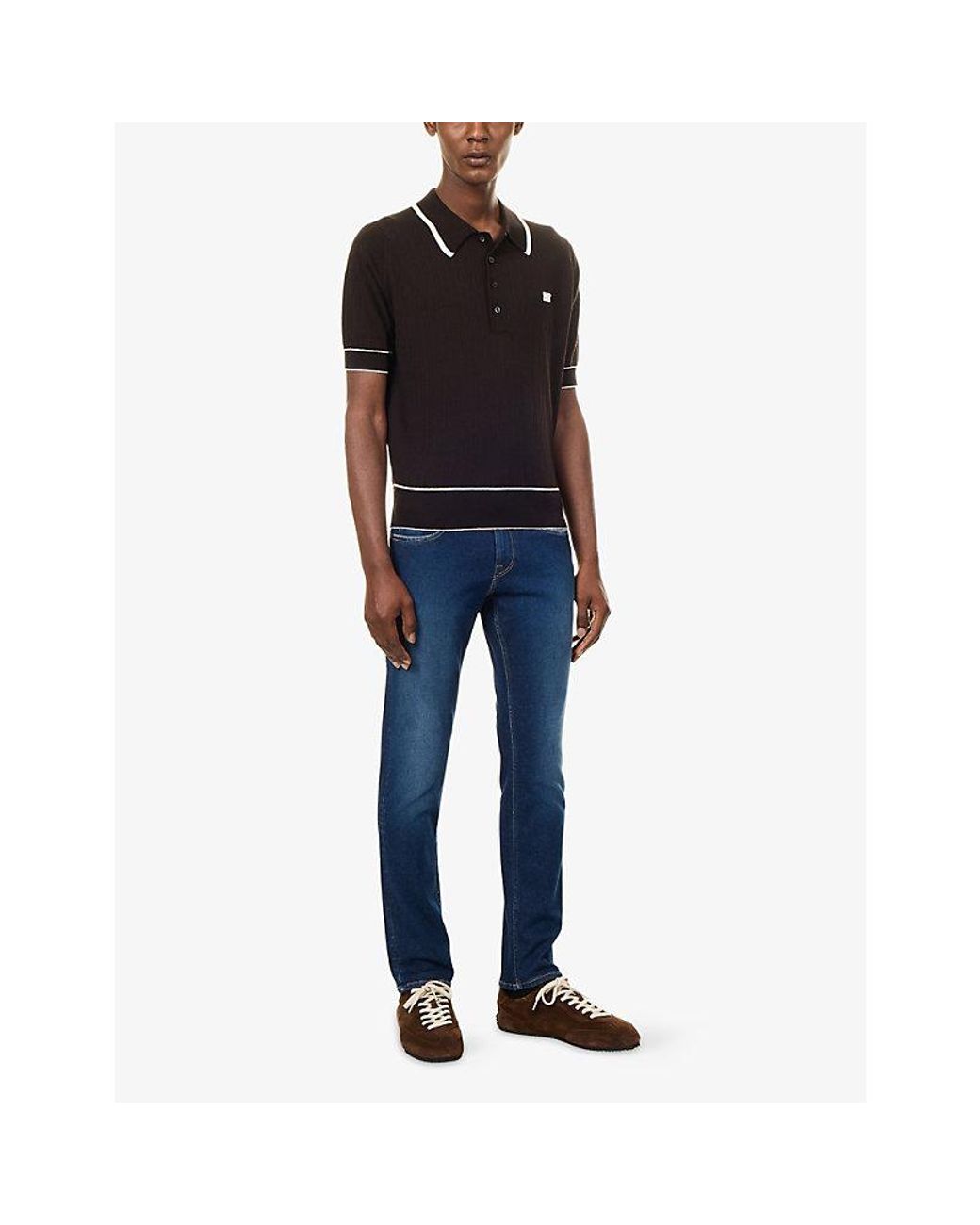 Replay Blue Grover Hyperflex Straight Stretch-Denim Jeans for men