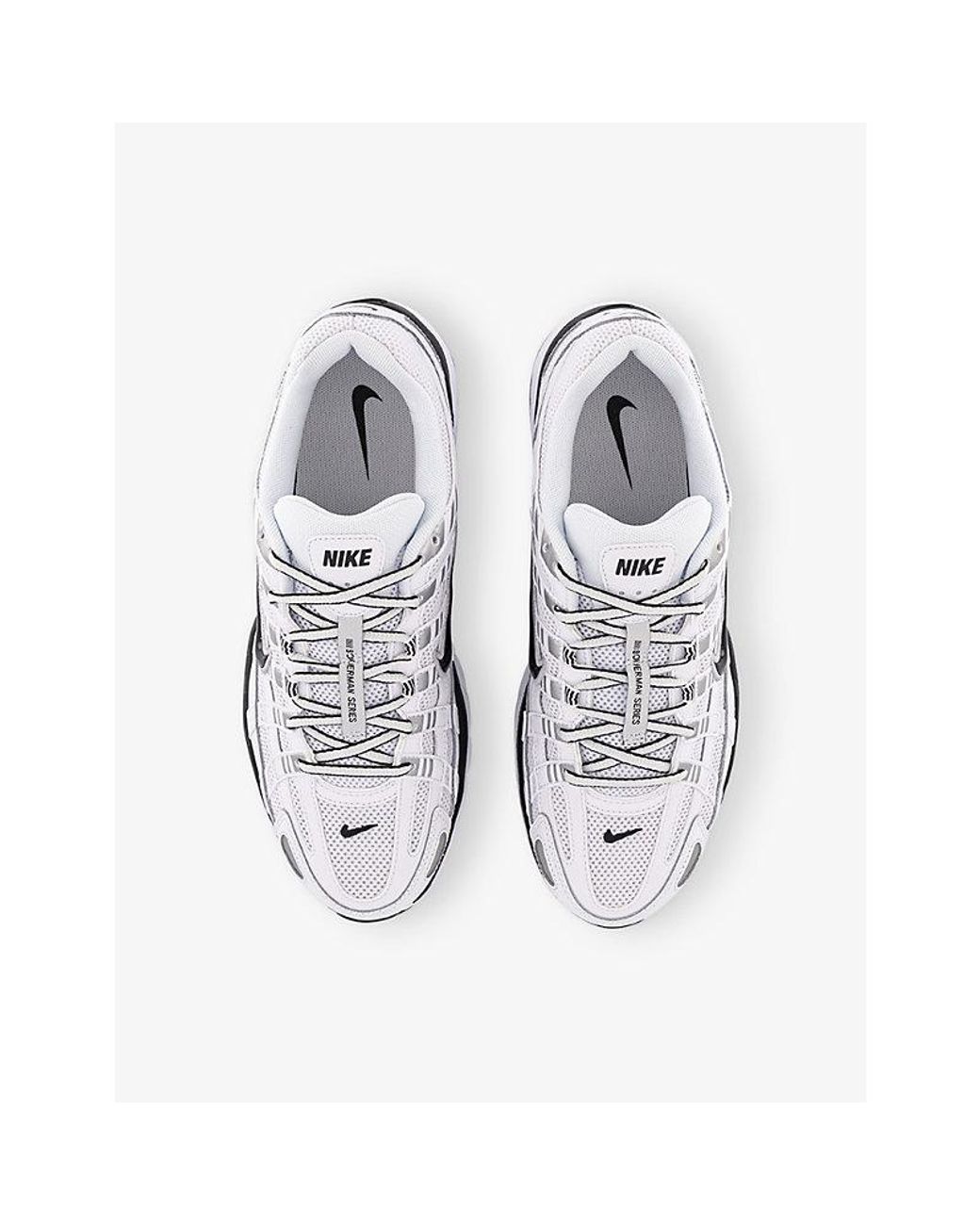 Nike White P-6000 Leather And Mesh Low-Top Trainers for men