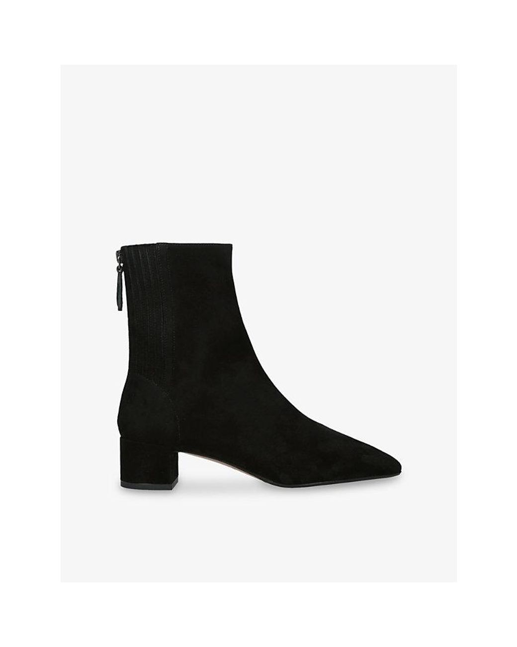 Aquazzura Black Saint Honore 35 Suede Combat Boots