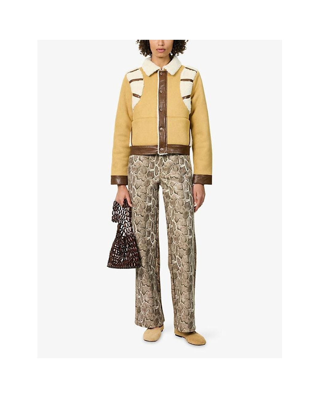 Mother Natural The Tripper Faux-Shearling Trim Puffer Jacket