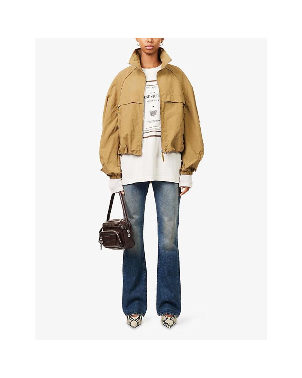 Acne Blue Mid-Rise Straight-Leg Denim Jeans