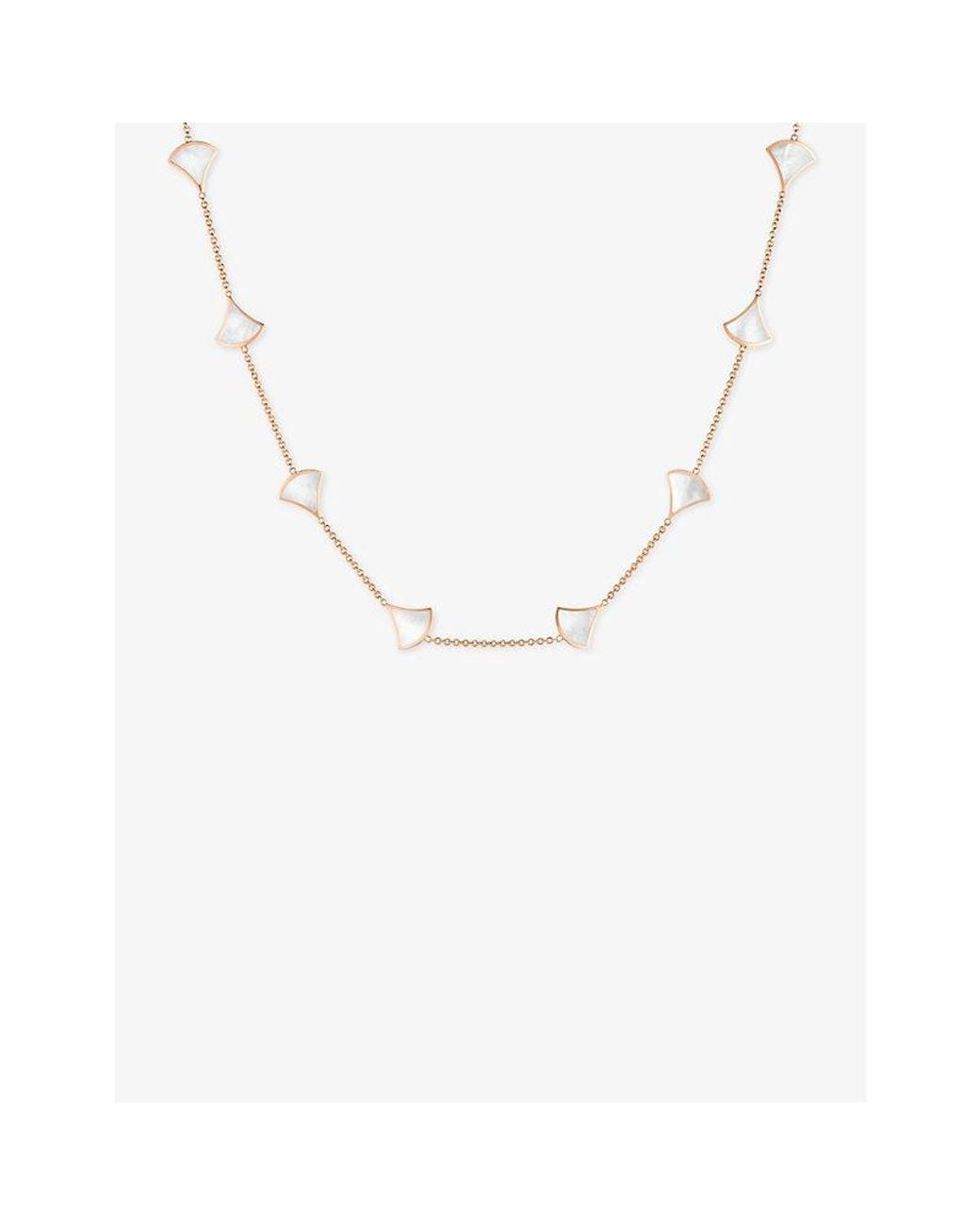 BVLGARI White Divas' Dream 18Ct Sautoir-Set Mother-Of-Pearl Necklace