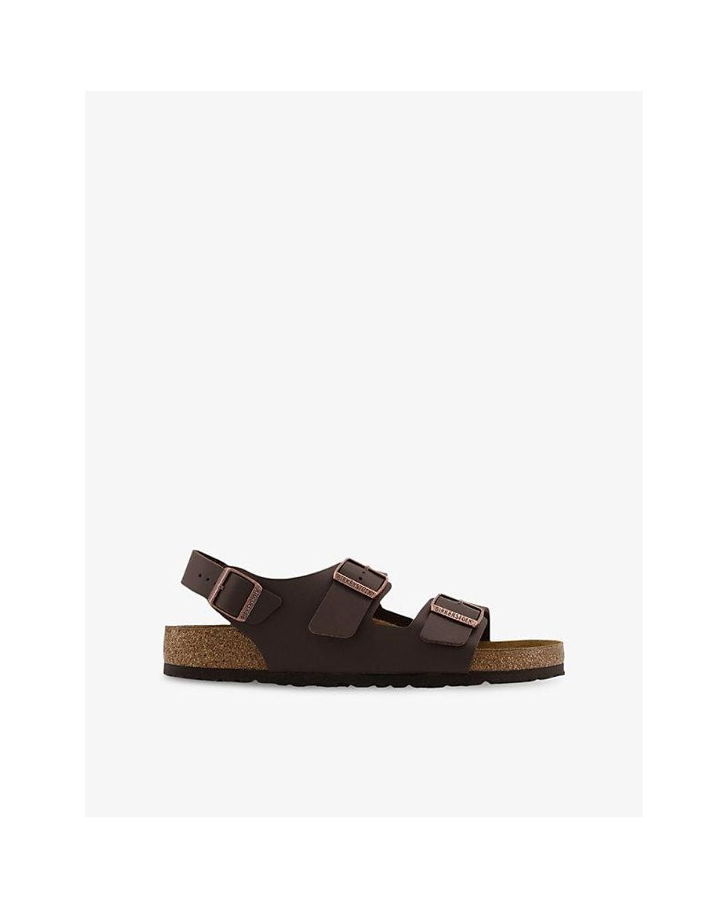 Birkenstock Brown Milano Faux-Leather Sandals for men