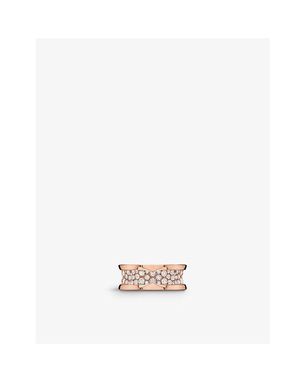BVLGARI White B.Zero1 18Ct Rose- And 1.63Ct Brilliant-Cut Diamond Ring