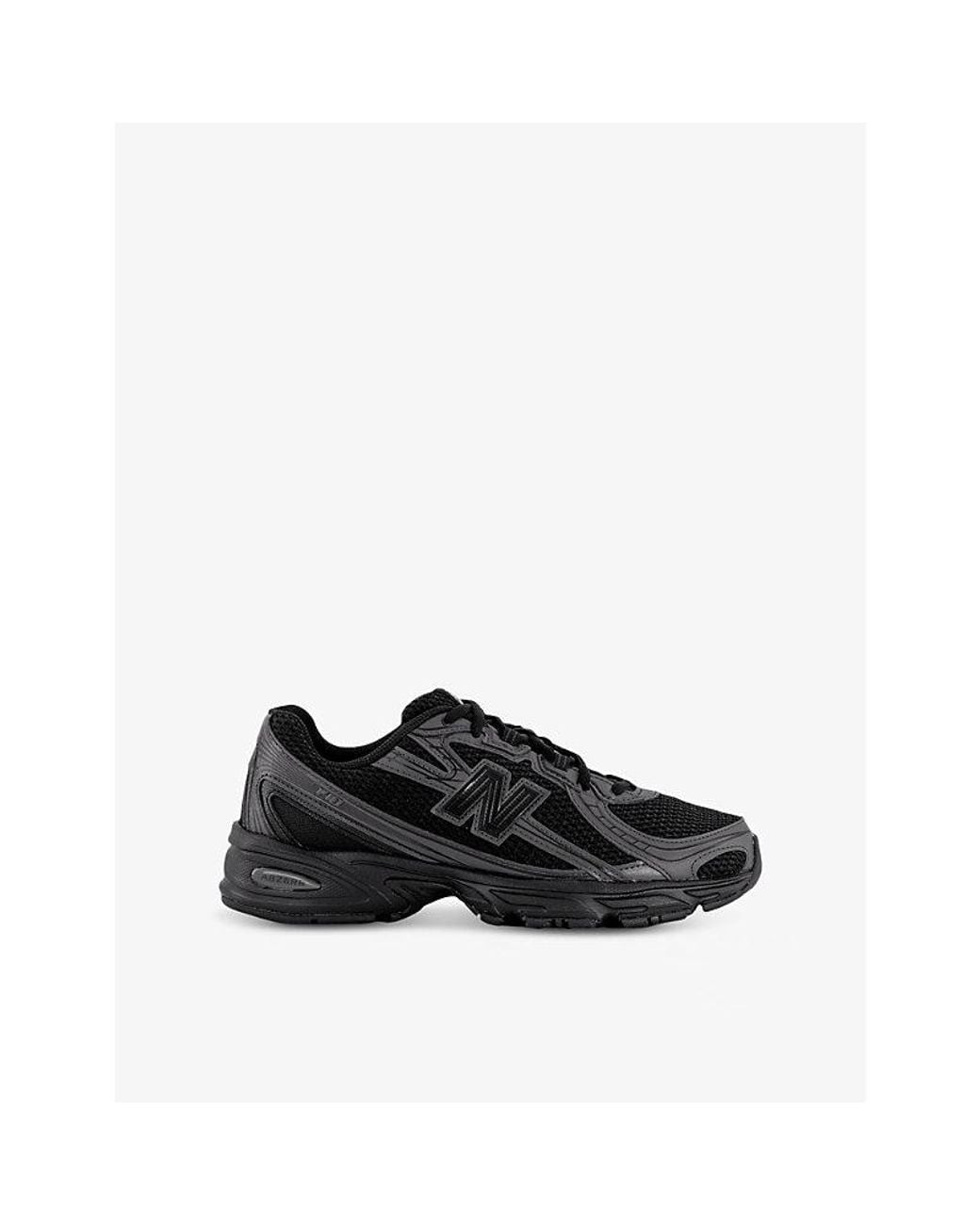 New Balance Black 740 V2 Branded Mesh Low-Top Trainers for men