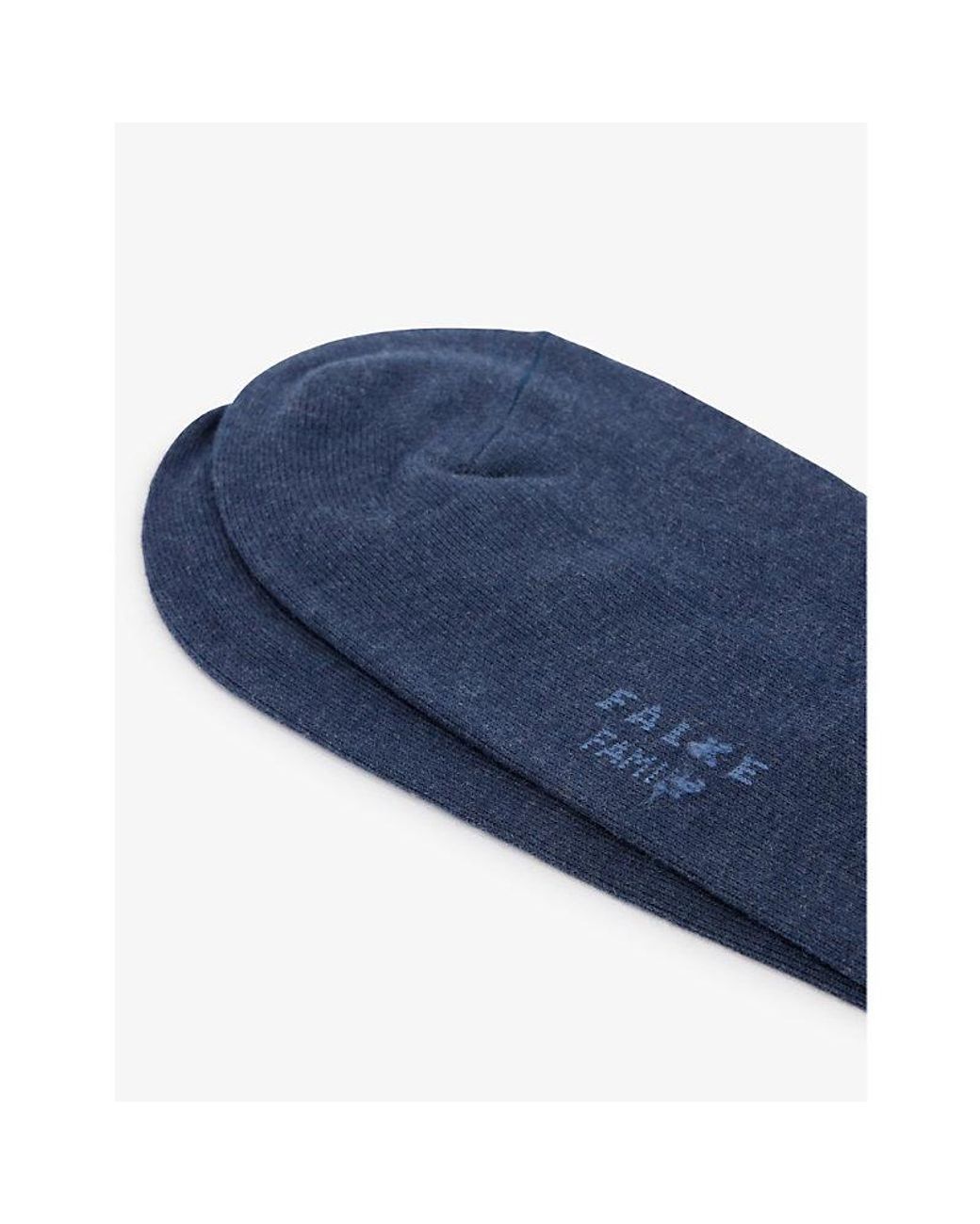 Falke Blue Family Brand-Print Stretch-Cotton Blend Socks for men