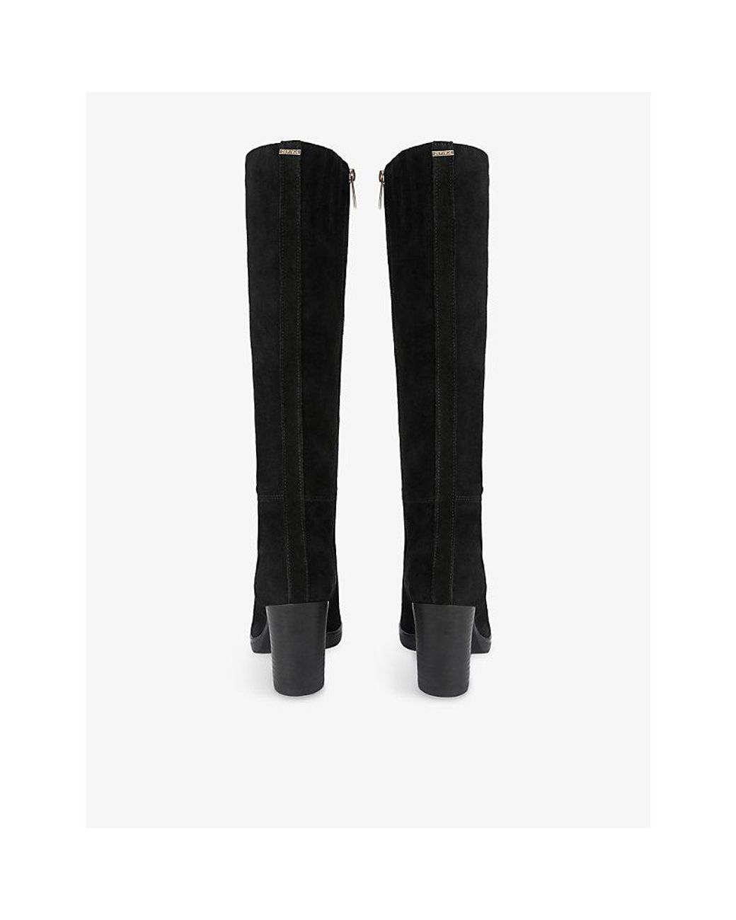 Carvela Kurt Geiger Black Suede Heeled Knee-High Boots