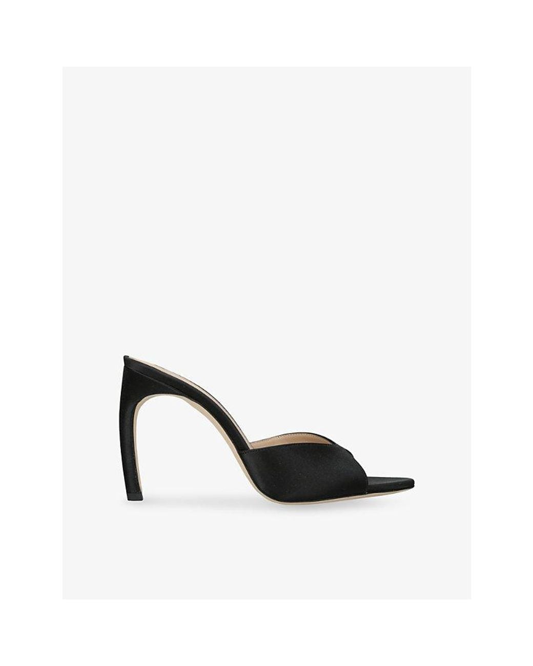 Victoria Beckham Black Harlow 100 Satin Mules