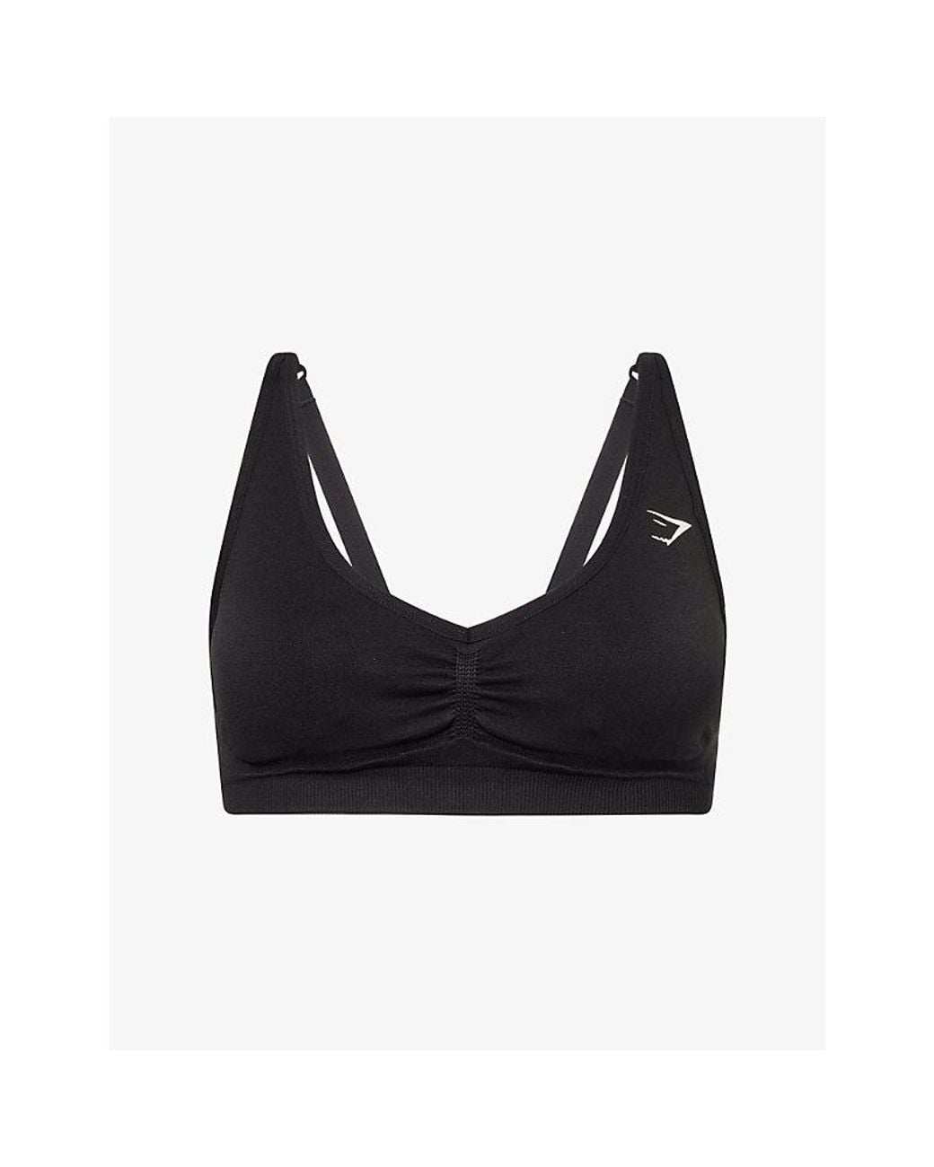 GYMSHARK Black Lift Seamless Sports Bra