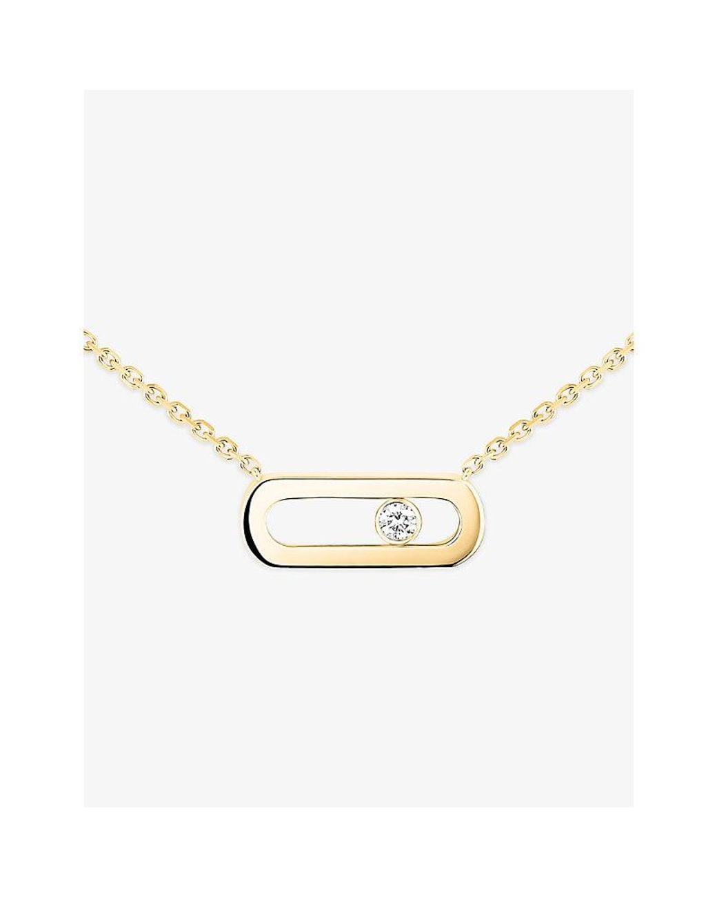 Messika White Move Uno 18Ct And 0.02Ct Diamond Necklace