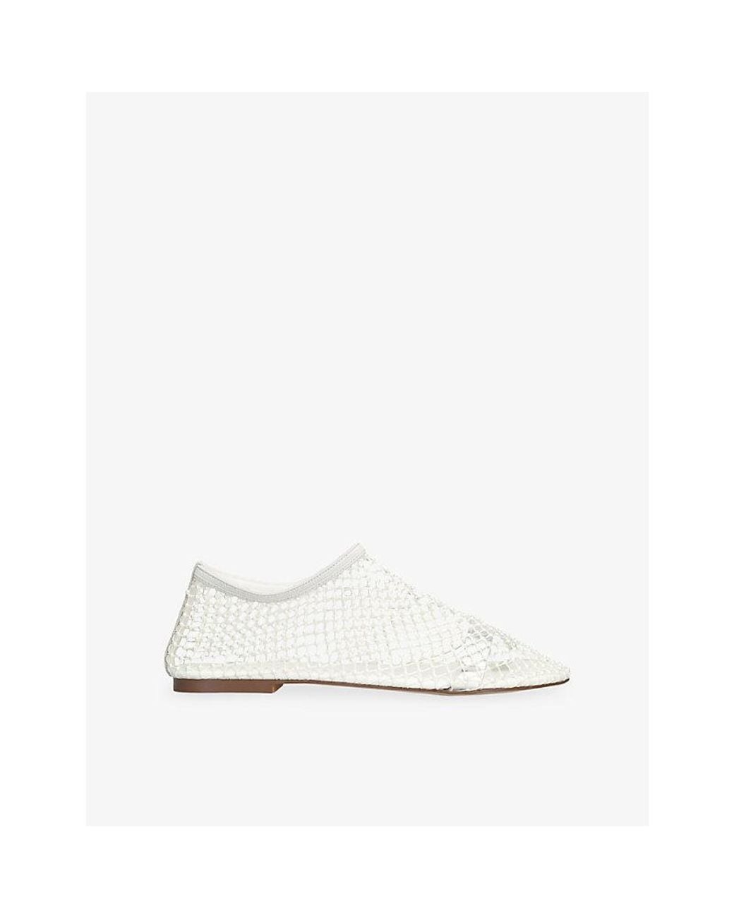 Steve Madden White Mino Leather Shoes