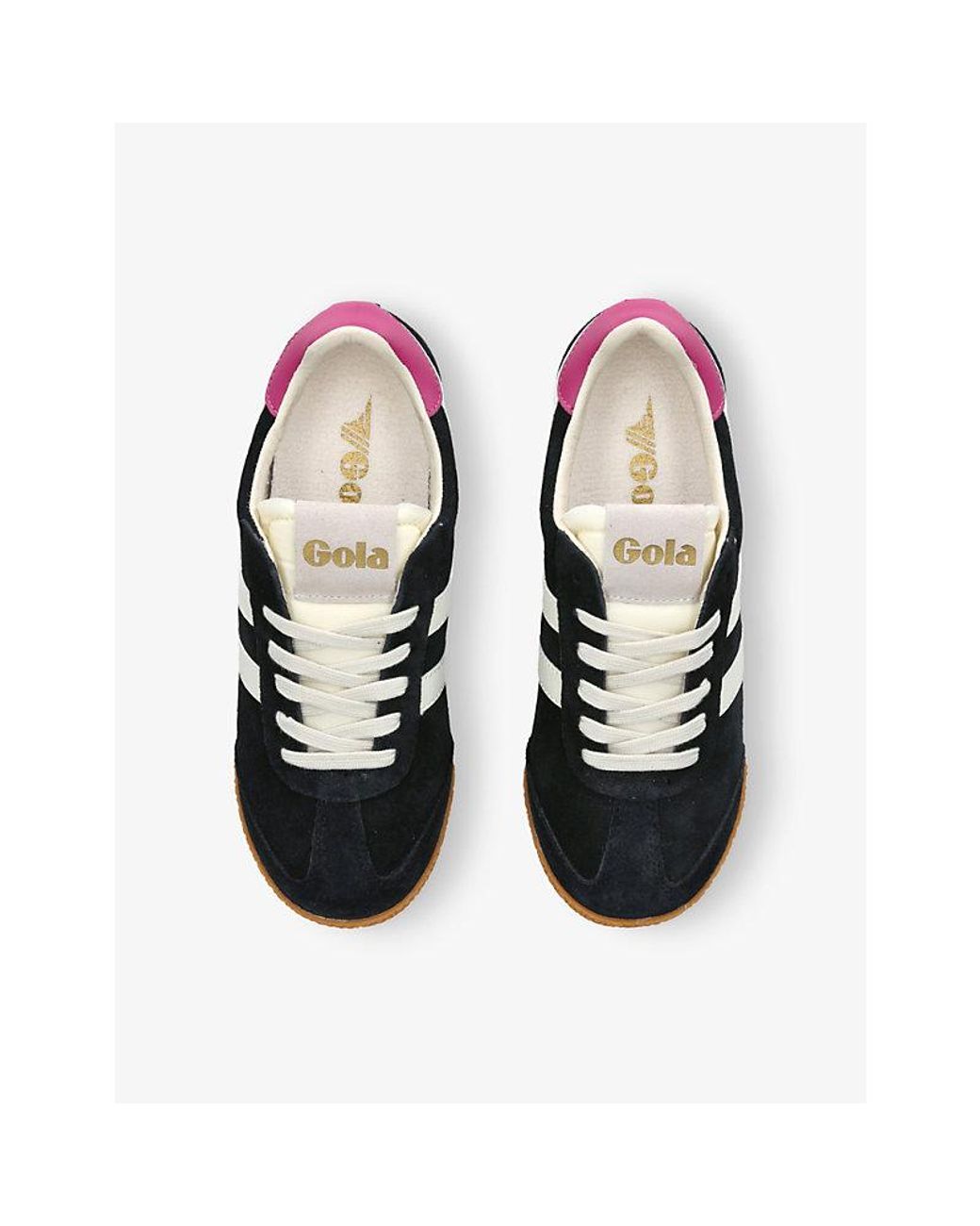 Gola Black Elan Suede Low-Top Trainers