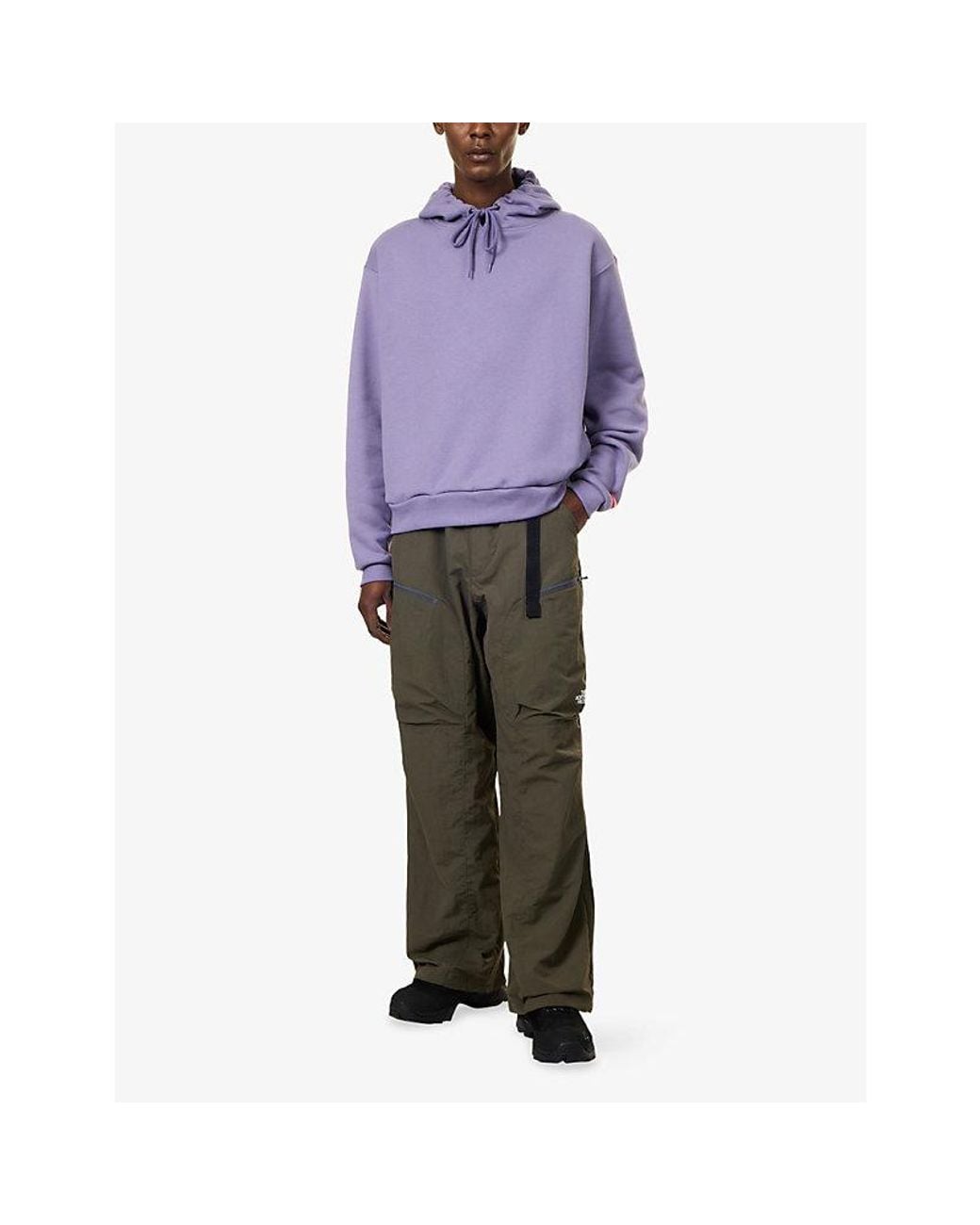 The North Face Purple Box Cotton-Blend Hoody for men