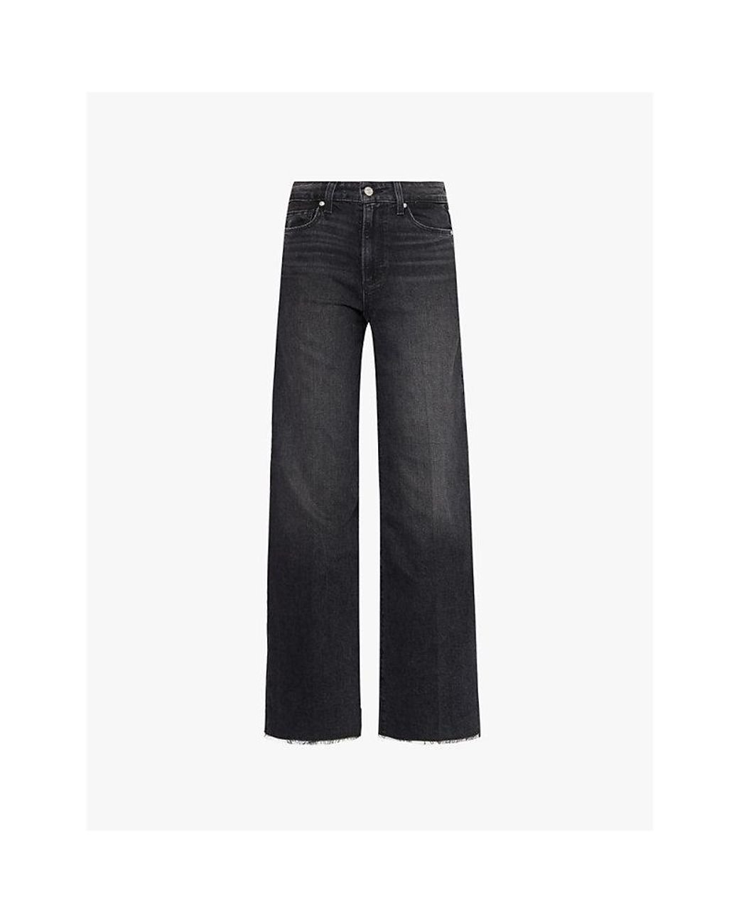 PAIGE Blue Anessa 31' Wide-Leg Denim Jeans