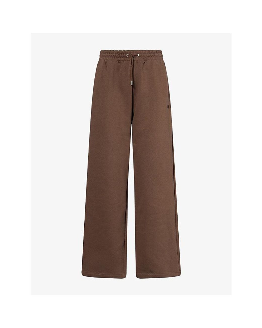 The North Face Brown Embroidered-Logo Wide-Leg Cotton-Blend Jogging Bottoms
