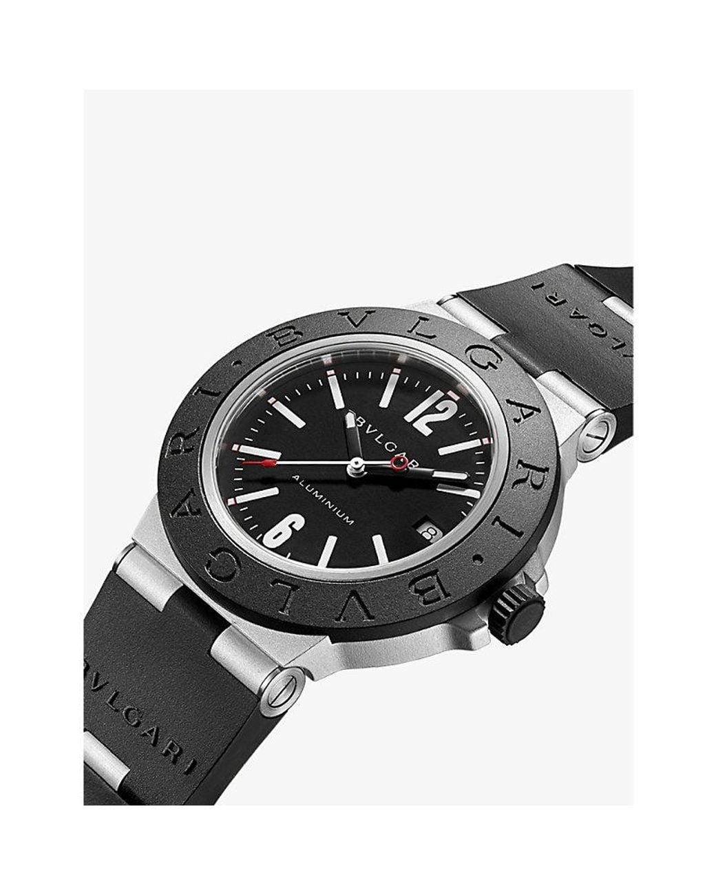 BVLGARI Black Aluminium Titanium Automatic Watch for men