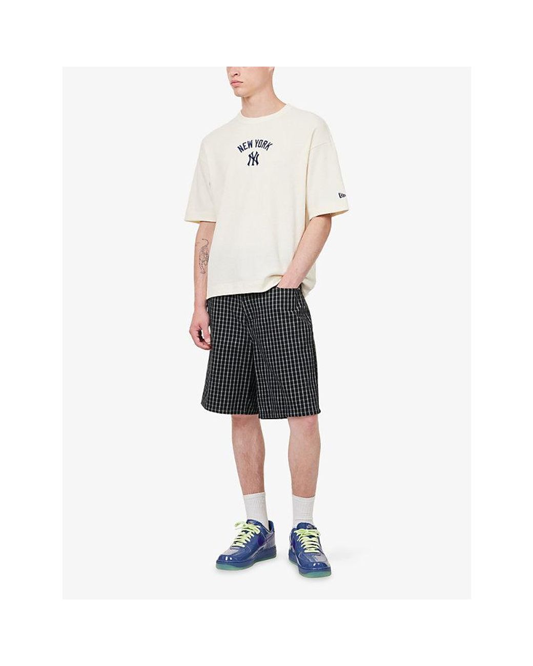 KTZ White New York Yankees Mlb Waffle Cotton T-Shirt for men