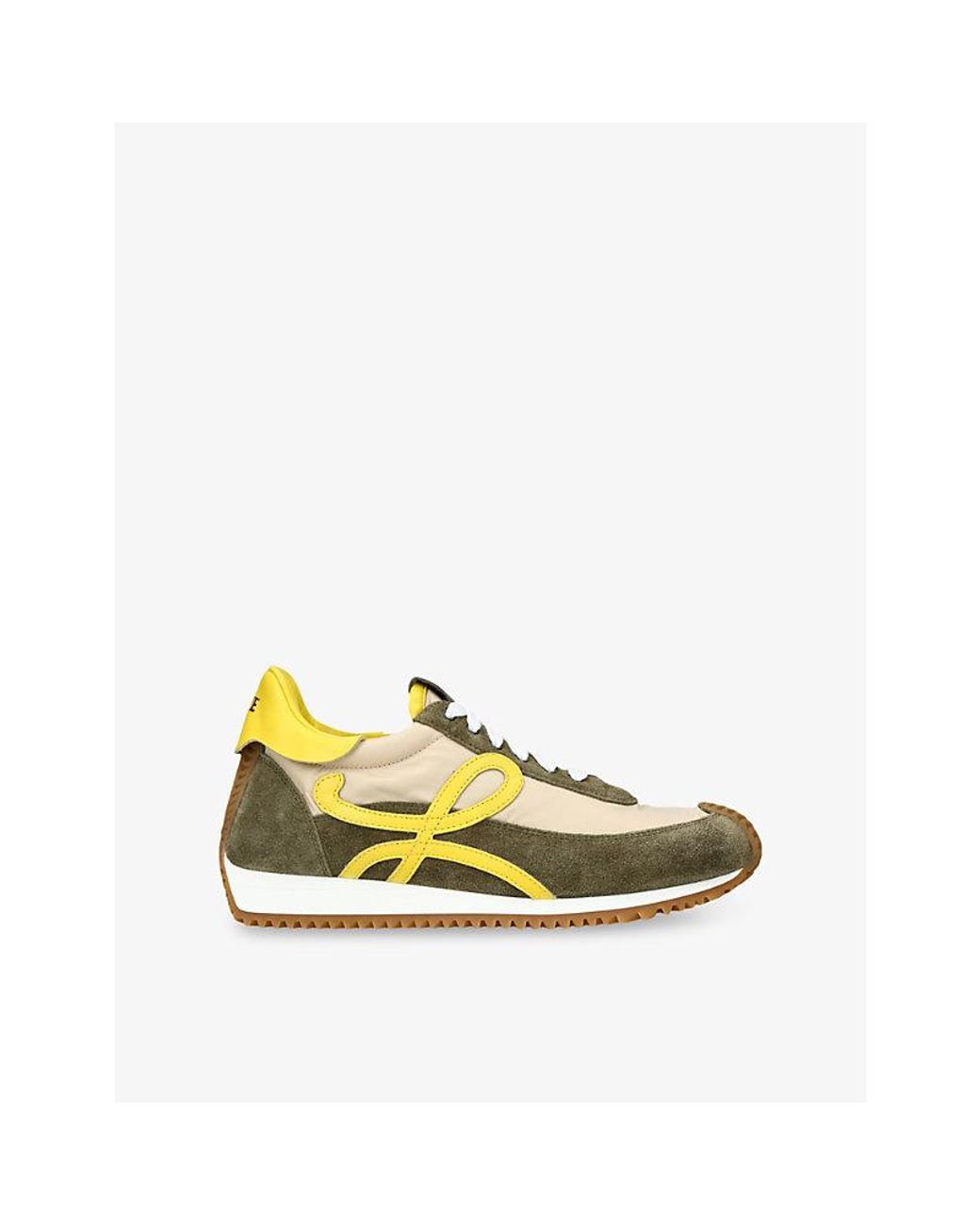 Loewe Yellow Flow Runner Suede And Shell Low-Top Trainers
