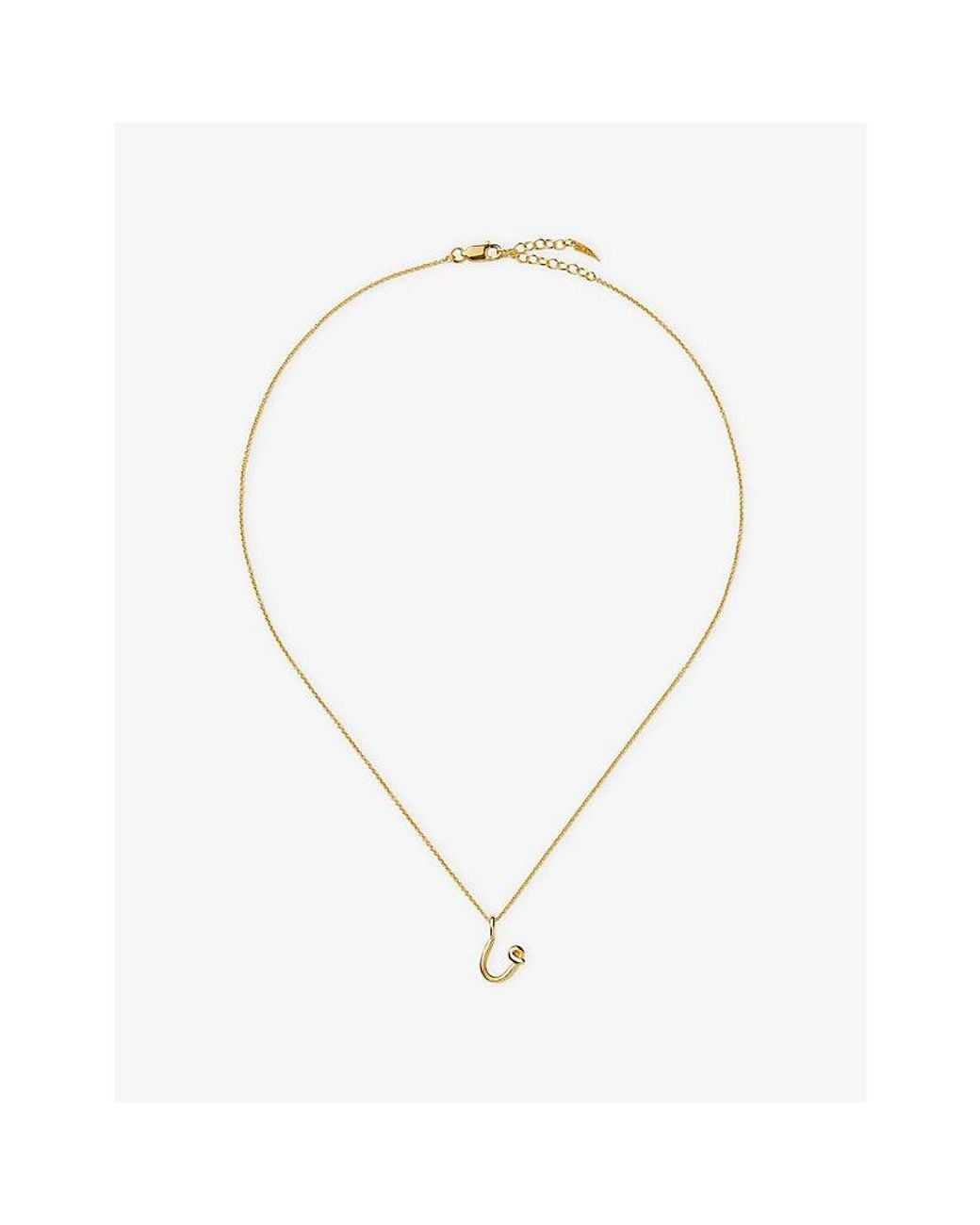 Missoma Metallic Curly Molten Mini Initial U 18Ct Vermeil Necklace