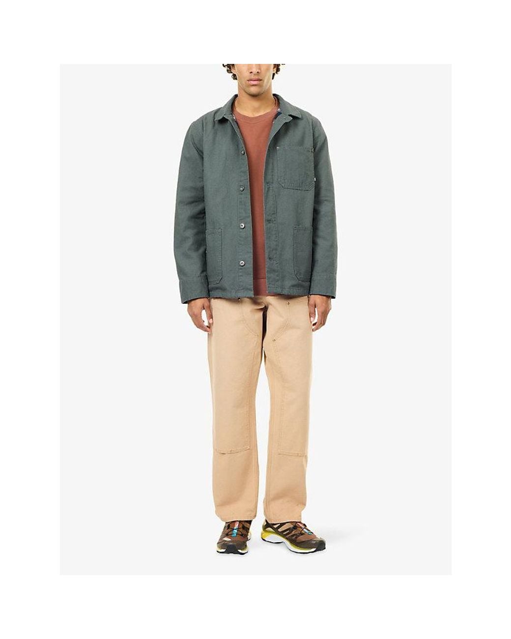 FINISTERRE Green Basset Flannel-Lined Cotton Jacket for men