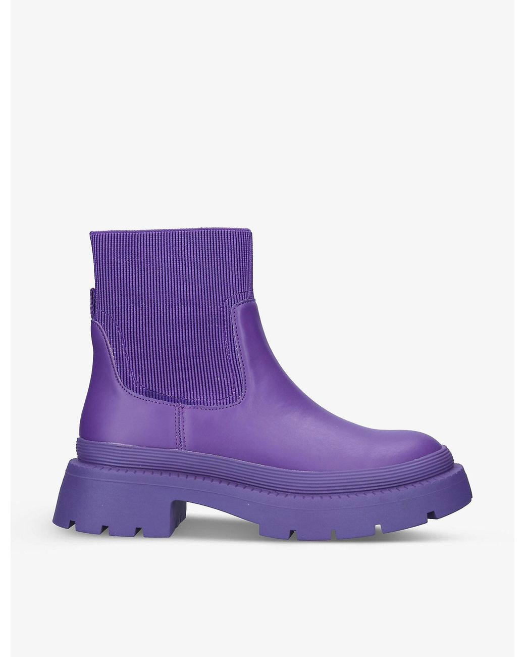 Carvela Kurt Geiger Splash Chunky-soled Rubber Ankle Boots in Purple | Lyst