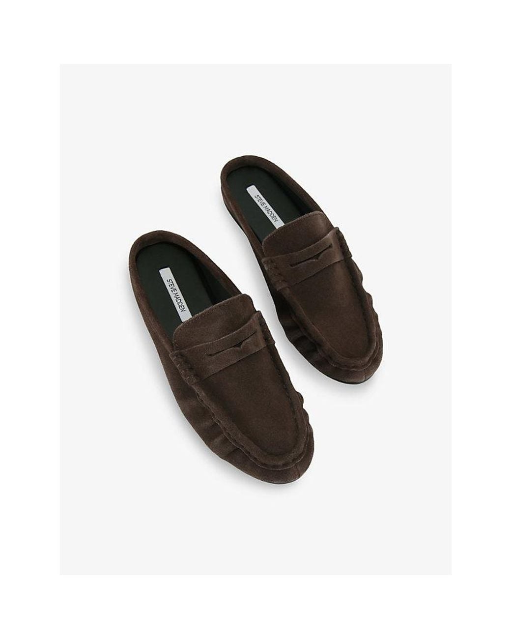 Steve Madden Brown Rafe Suede Mules