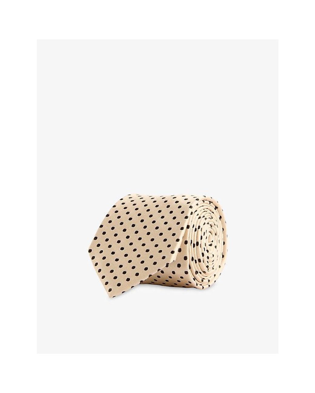 Tom Ford Natural Dot-Print Silk Tie for men