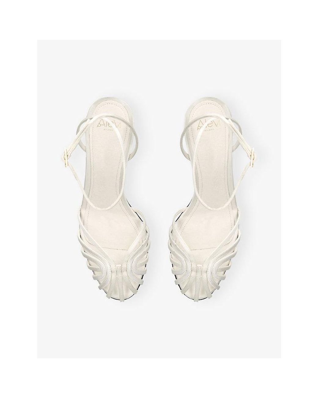 ALEVI White Blake 95 Satin Heeled Sandals