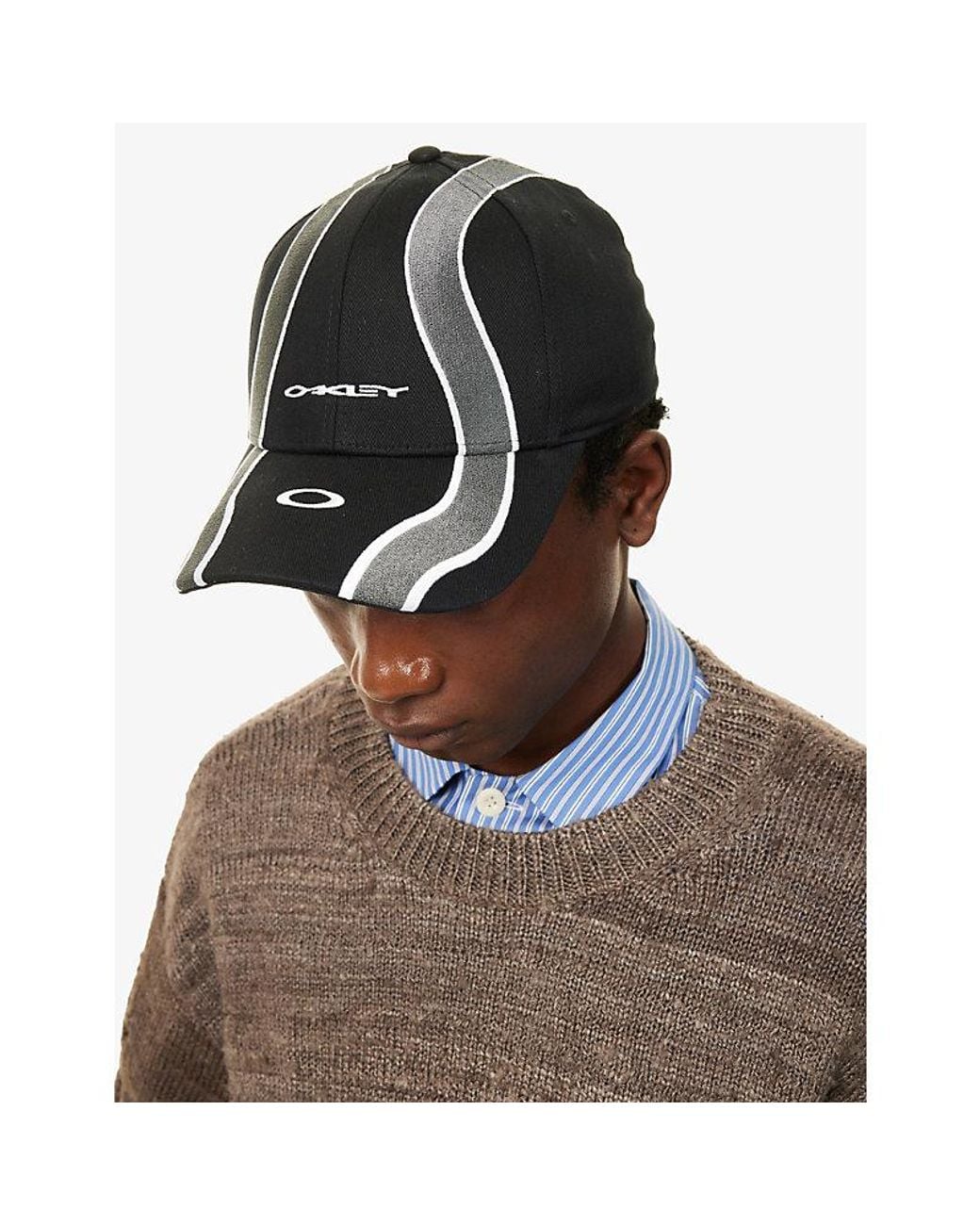 Oakley Blue Brand-Embroidered Cotton-Blend Twill Baseball Cap for men