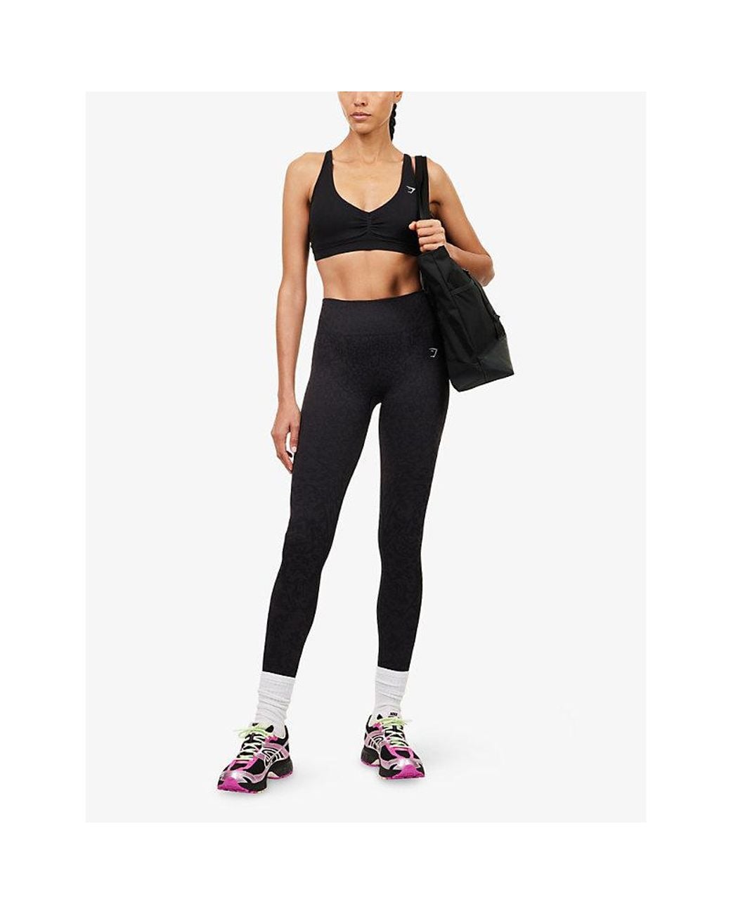 GYMSHARK Black Lift Seamless Sports Bra