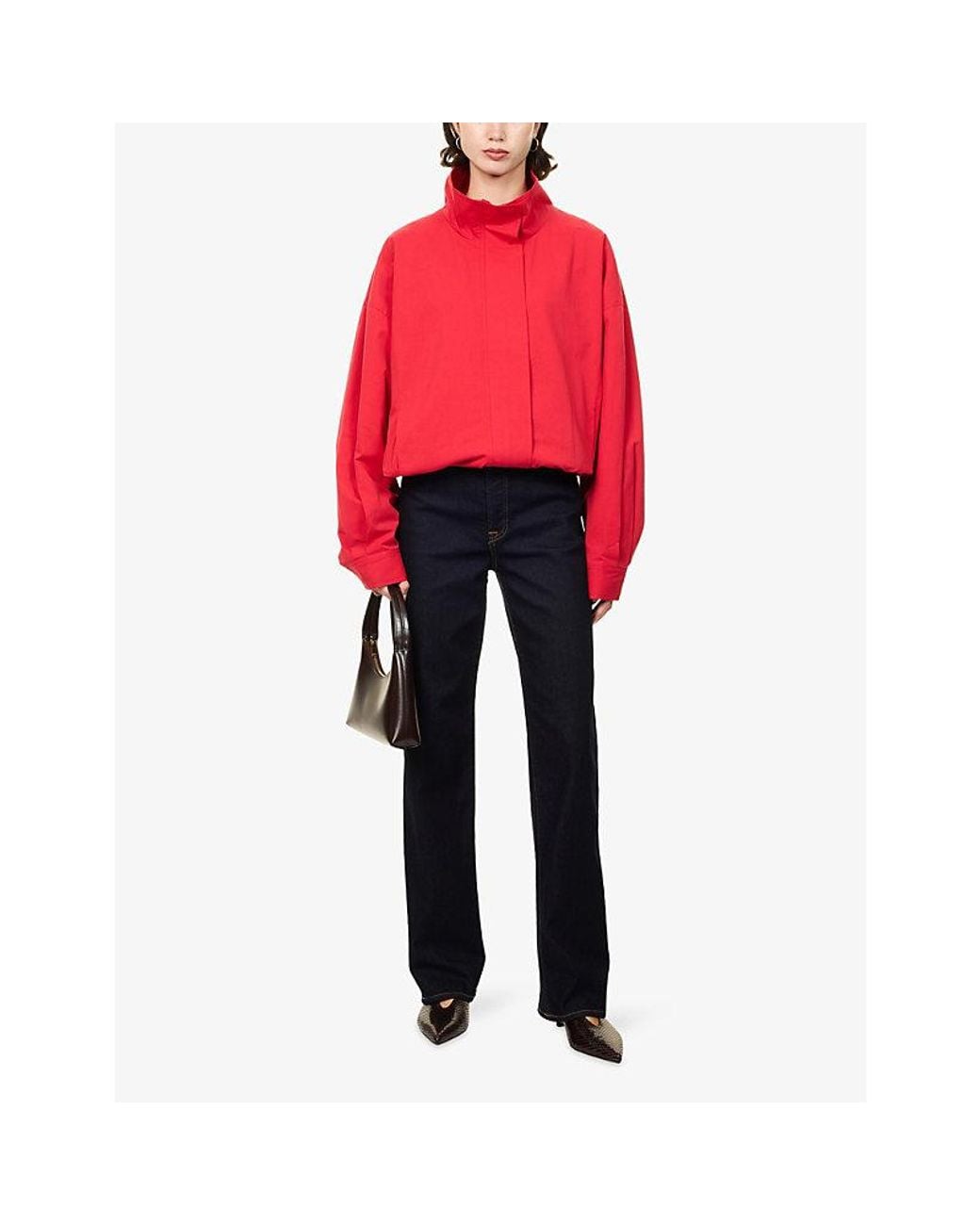 GOOD AMERICAN Blue Good True Straight-Leg Stretch-Denim Jeans