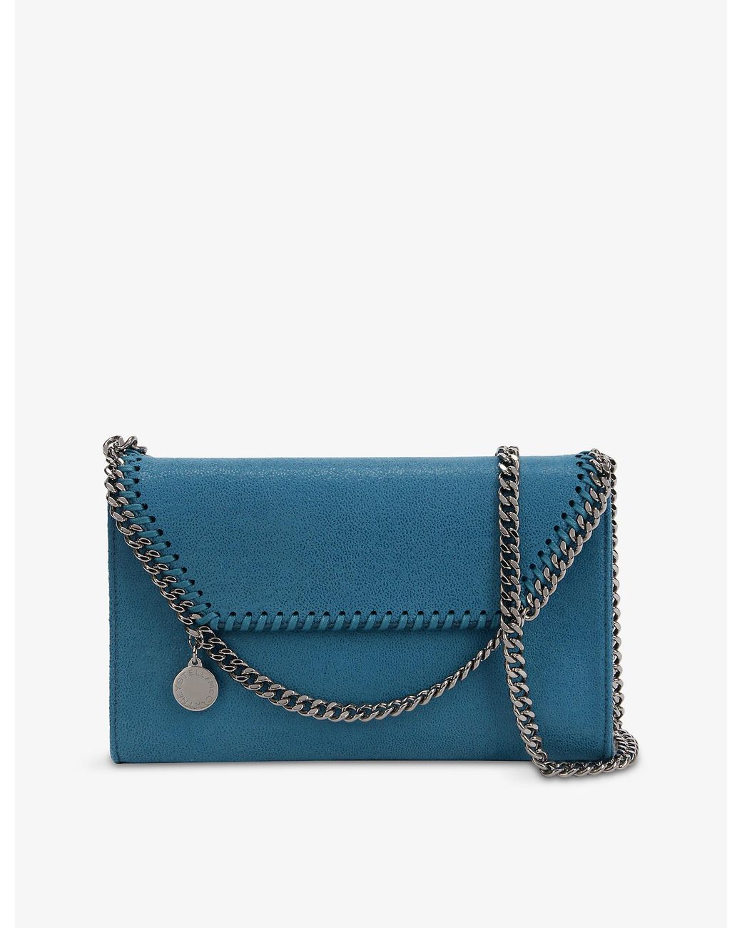 Stella McCartney Falabella Mini Veganleather Crossbody Bag in Blue Lyst