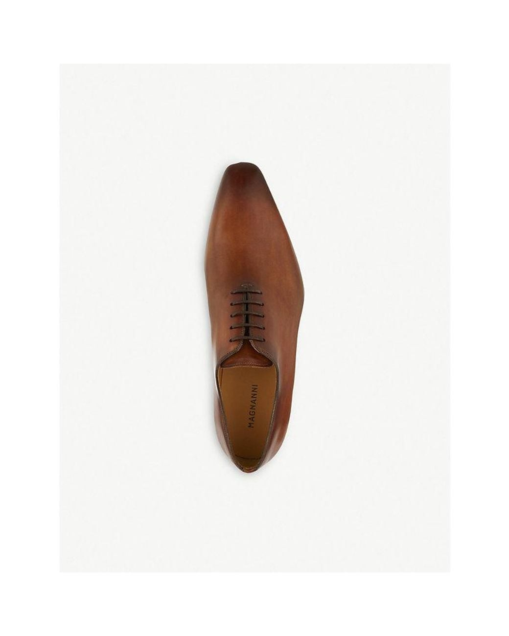 Magnanni Shoes Brown Wholecut Oxford Shoes for men