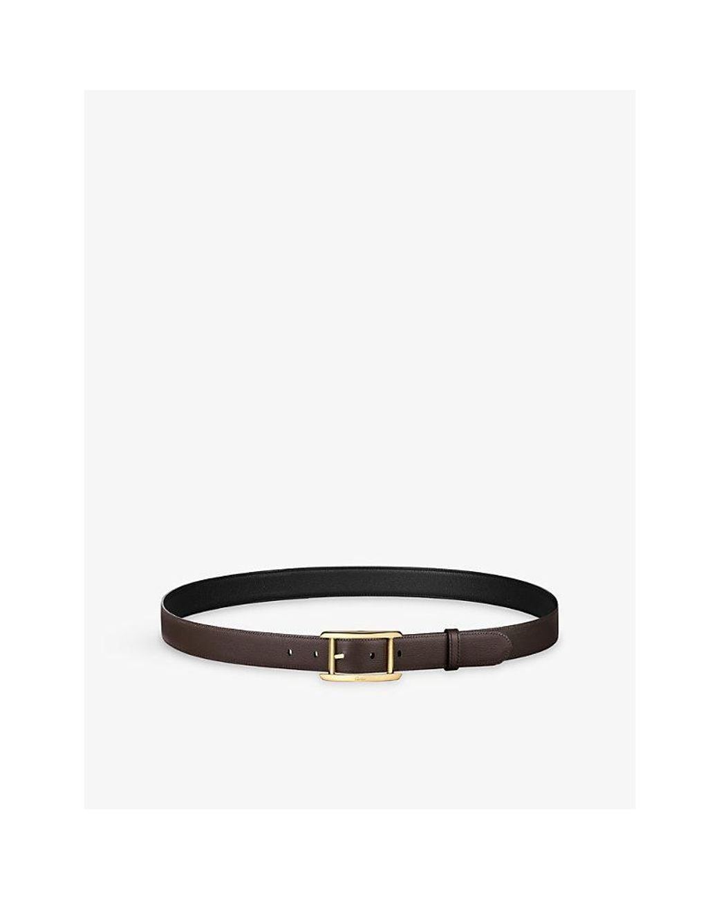 Cartier Black Tank Américaine Reversible Leather Belt