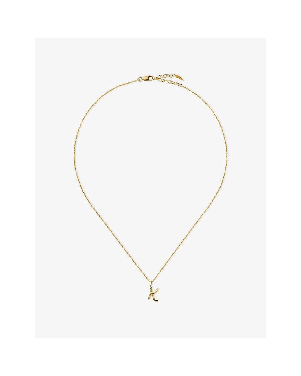 Missoma Metallic Curly Molten Mini Initial K 18Ct Vermeil Necklace