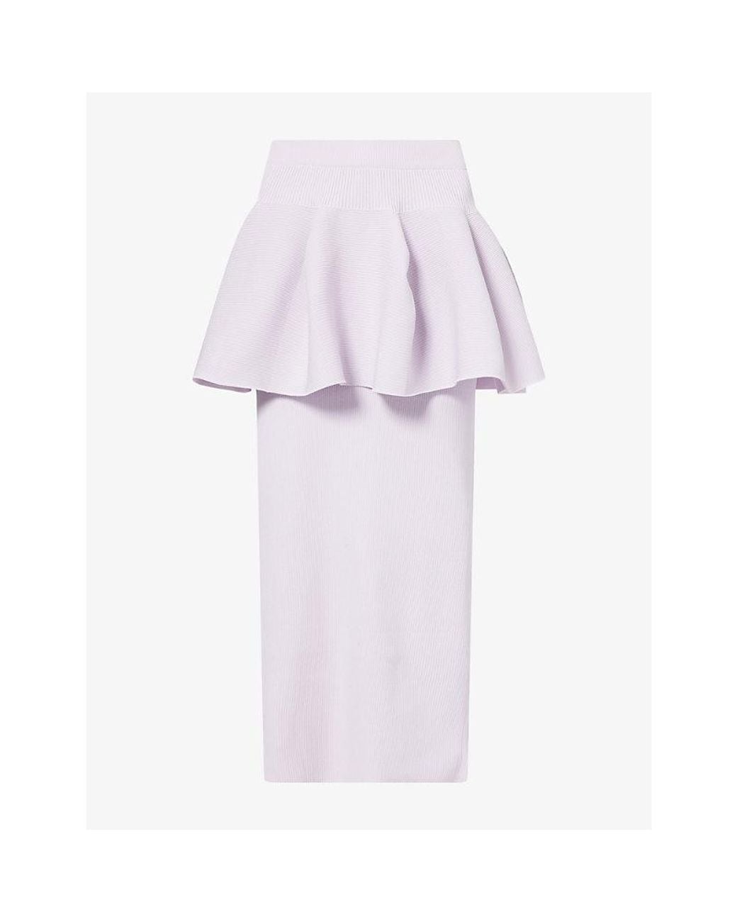 CFCL Purple Pot Layered Knitted Midi Skirt