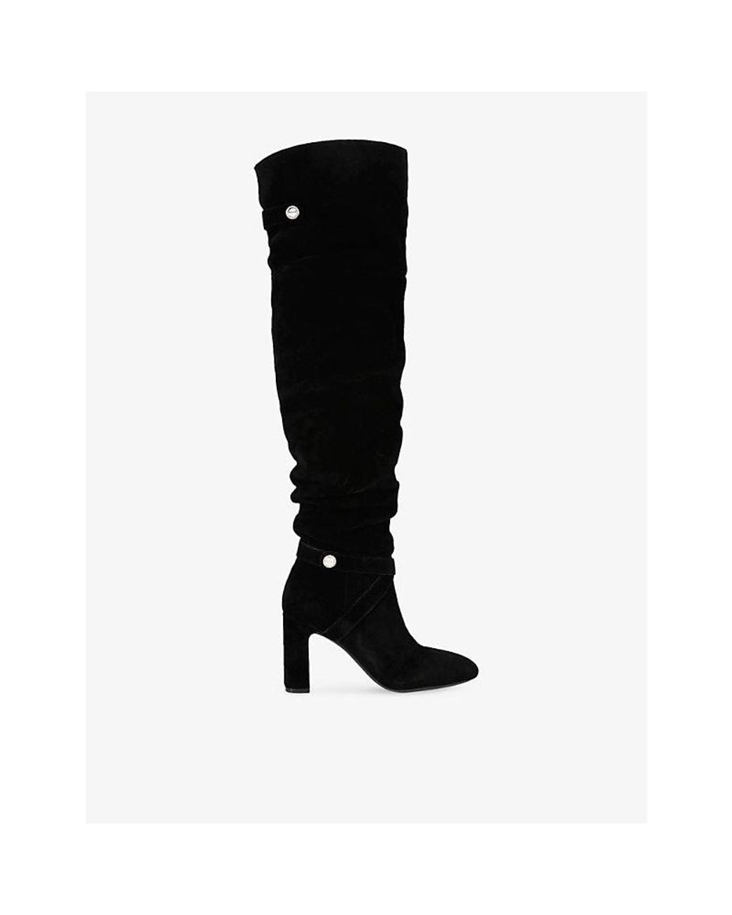 Carvela Kurt Geiger Black Jackpot Slouch Suede Over-The-Knee Boots