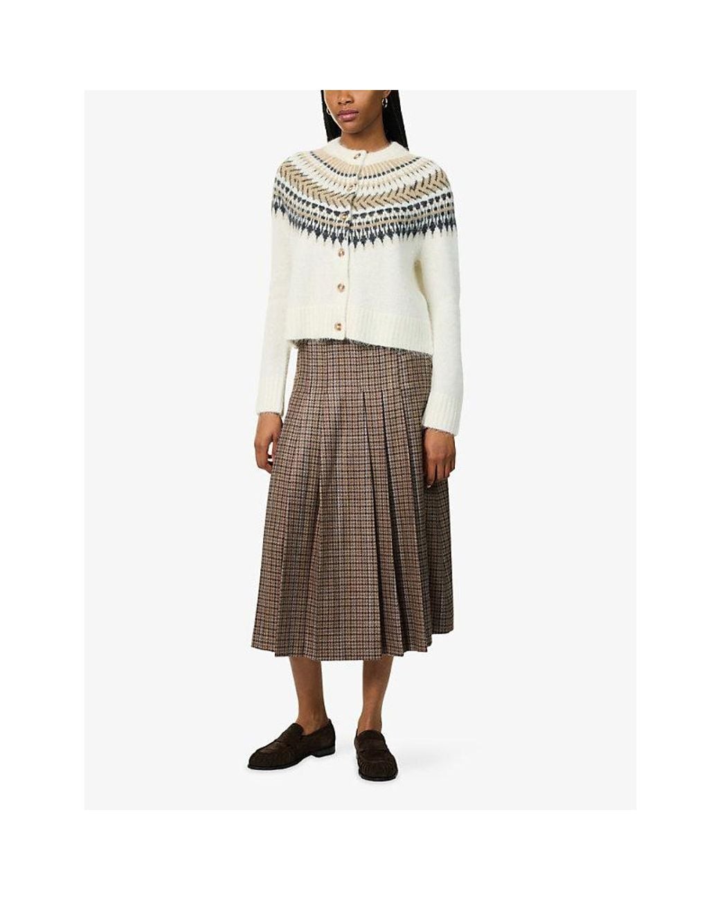 Barbour Natural Pauline Fair Isle Cardigan