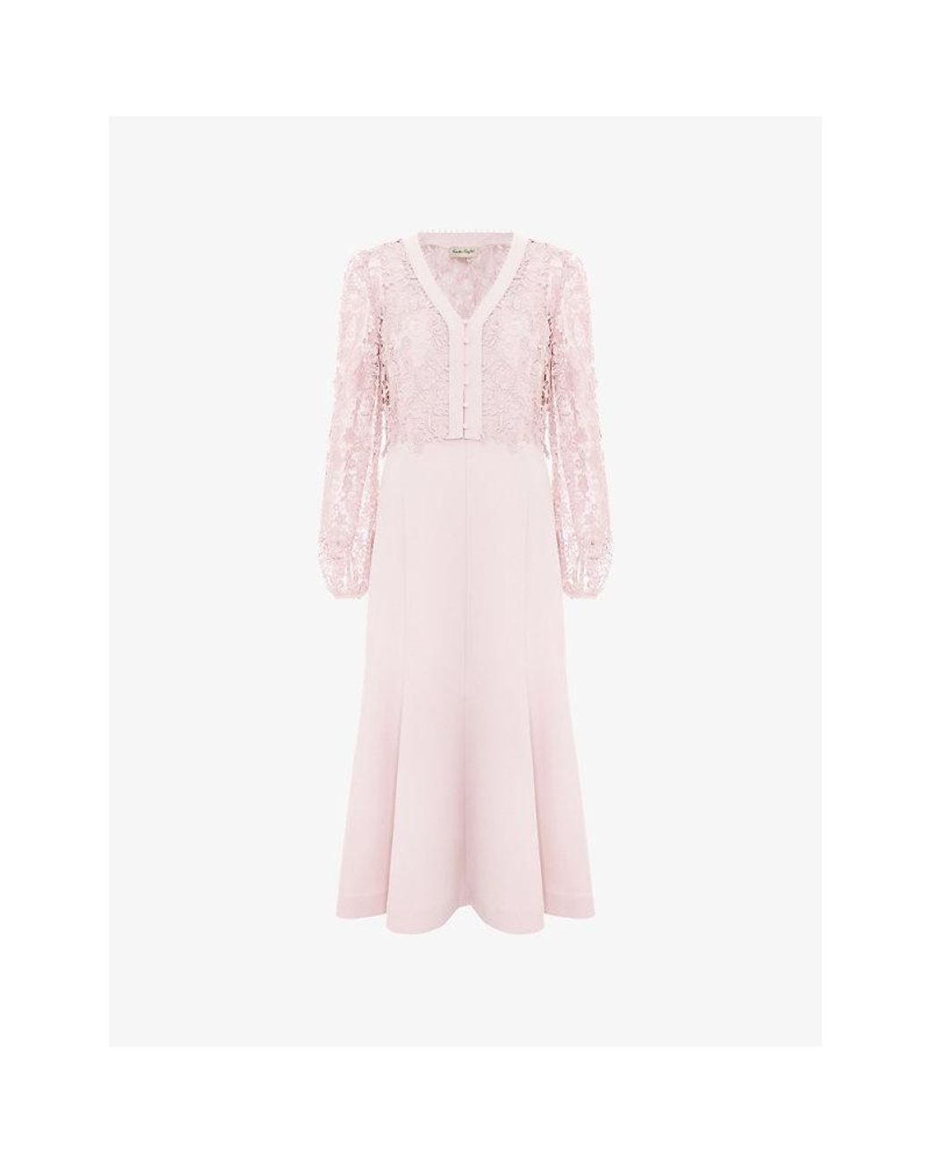 Phase Eight Pink Petite Ayumi Stretch-Woven Midi Dress