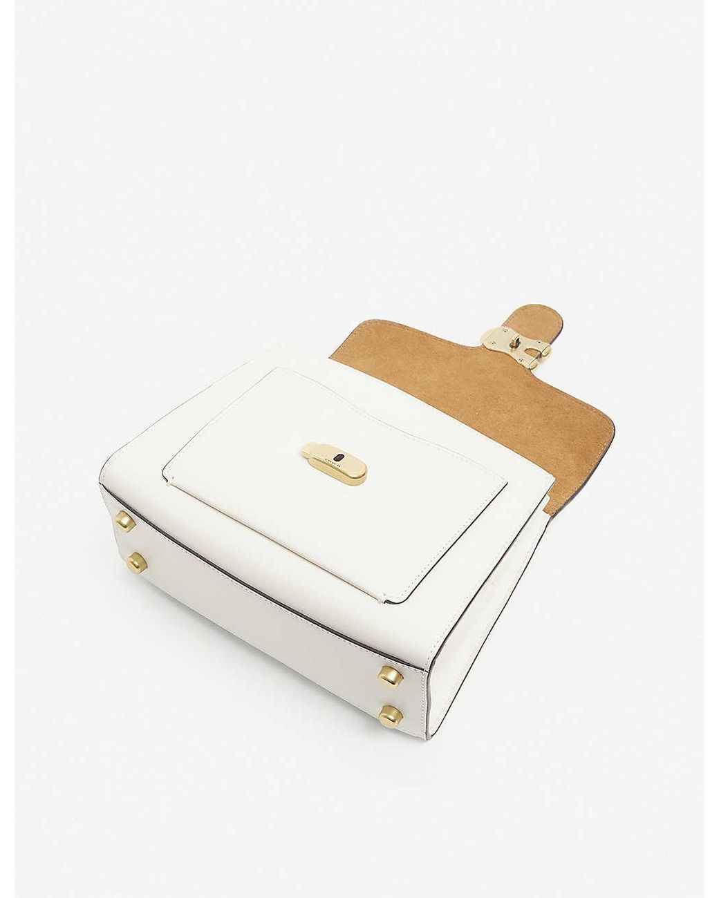 COACH Tabby Top Handle Bag 20 in White | Lyst