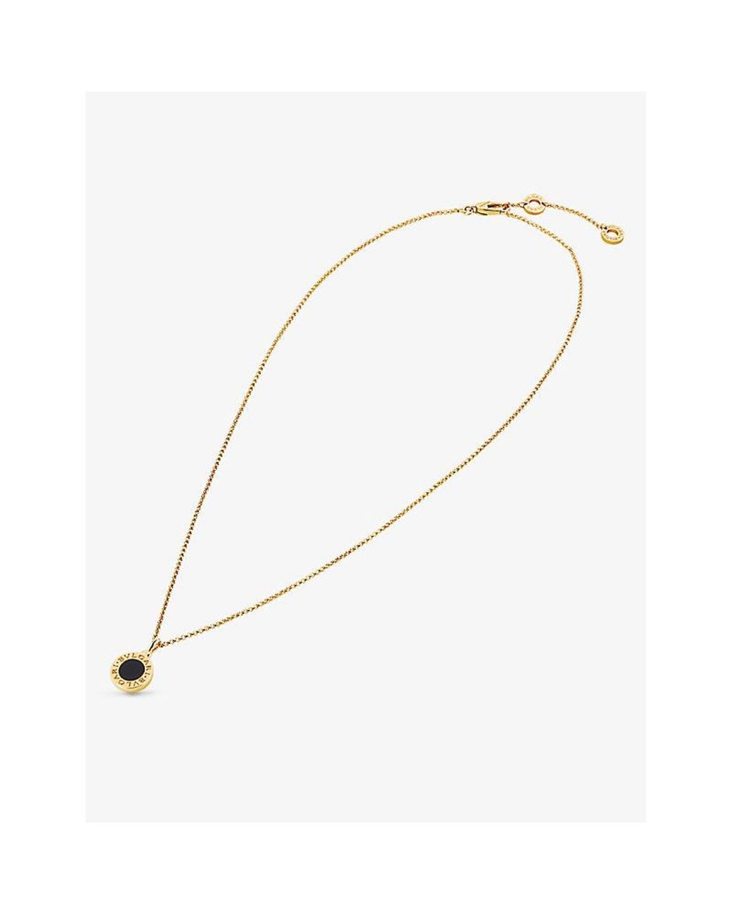 BVLGARI Metallic 18ct -gold And Onyx Necklace