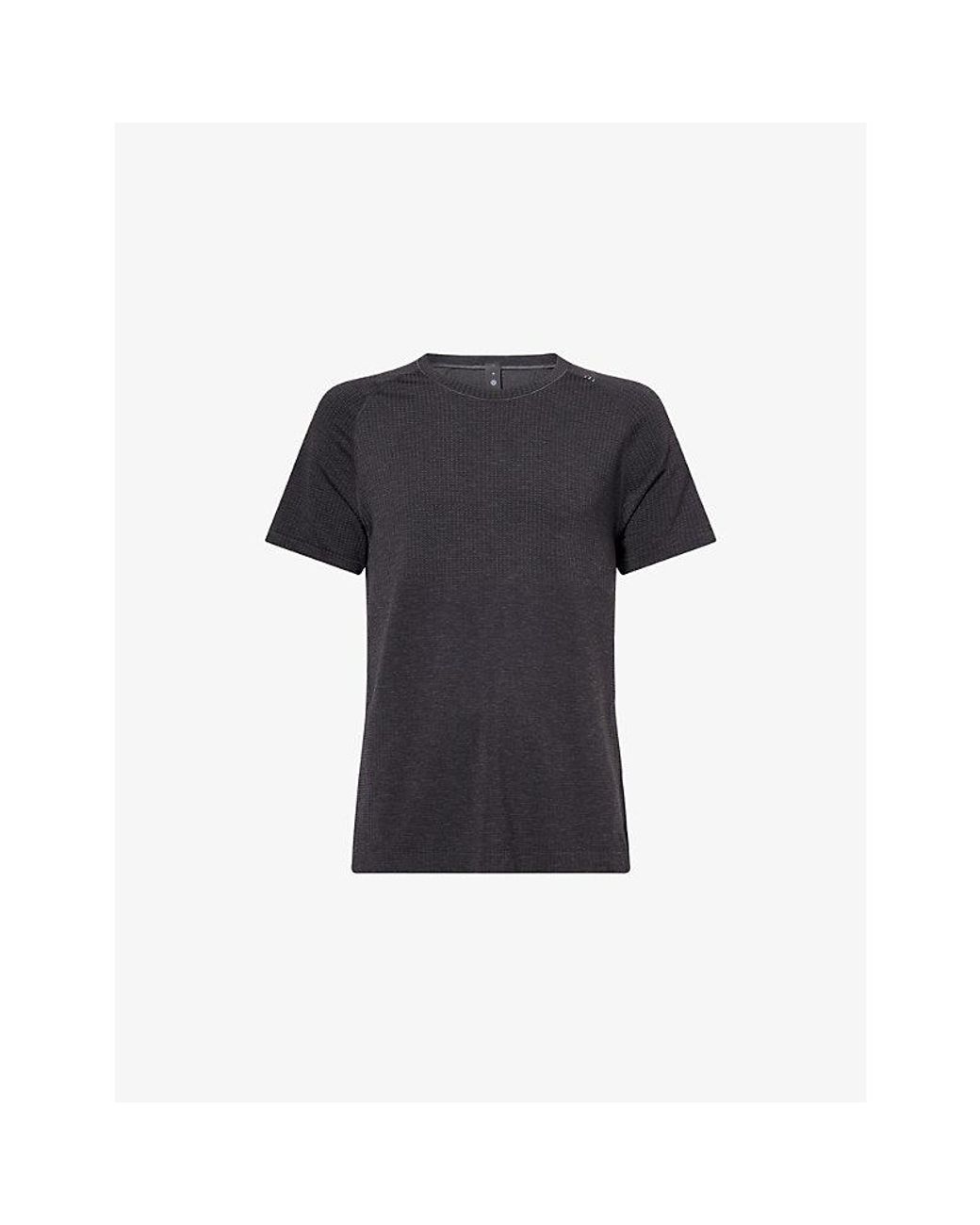 lululemon athletica Black Metal Vent Tech Stretch-Woven T-Shirt for men