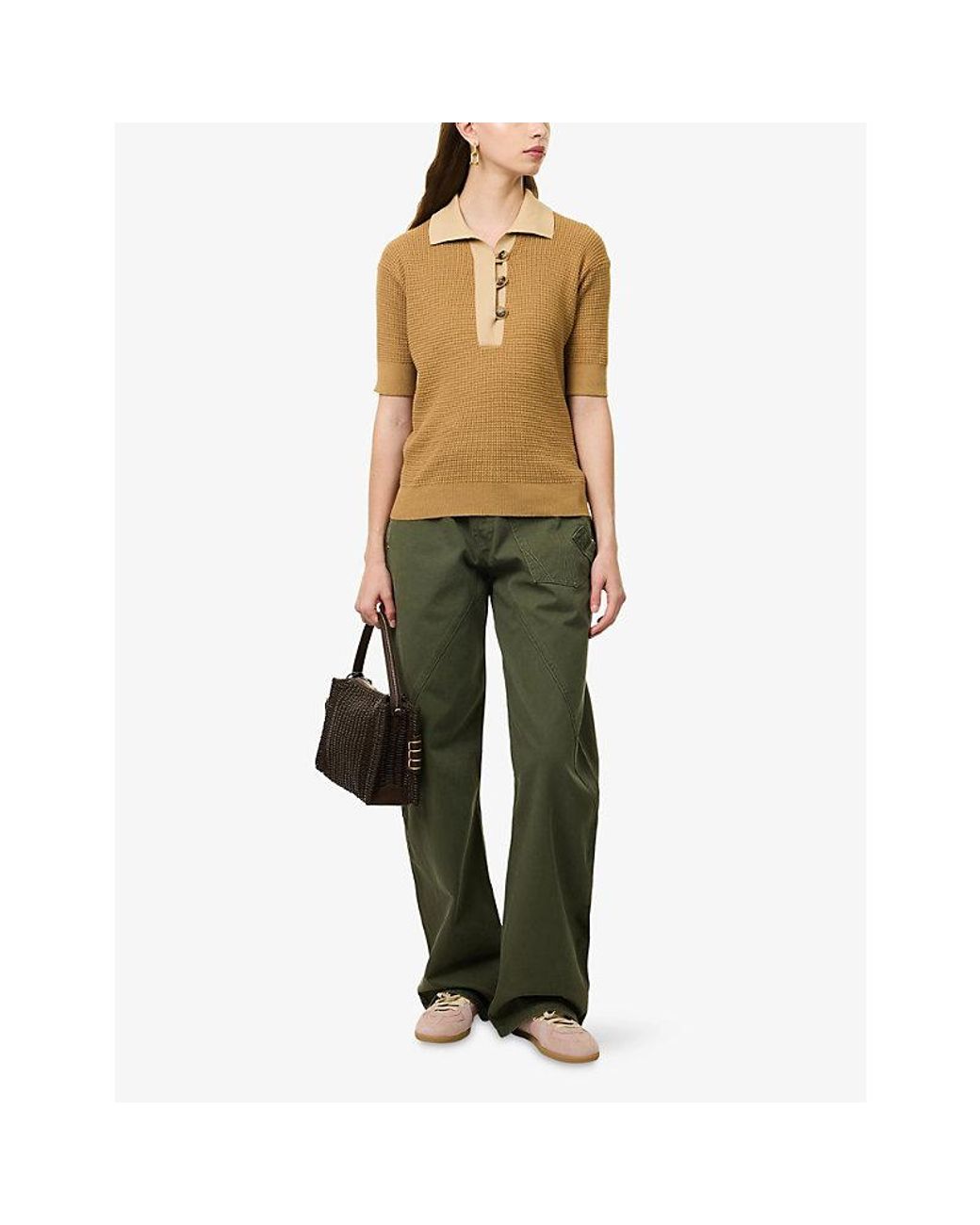 J.W. Anderson Green Twisted Workwear Cotton Denim Jeans