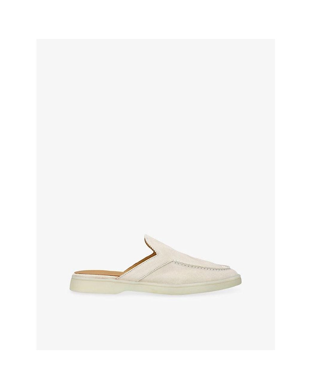 Aurélien White Yacht Suede Slipper Loafers