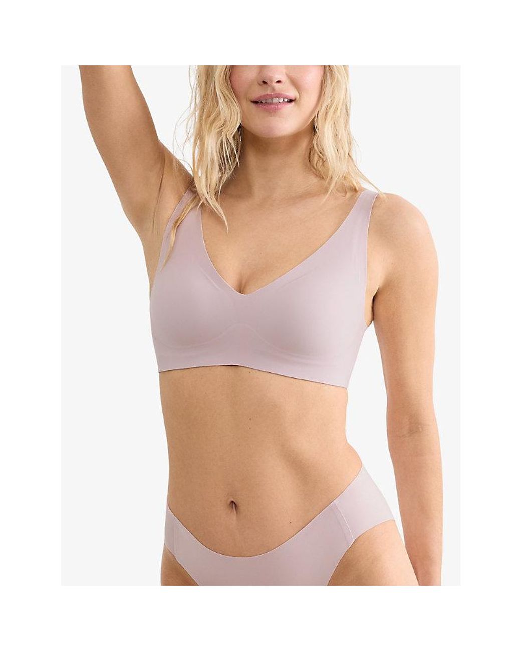 Sloggi Pink Zero Feel 2.0 Soft Non-Wired Stretch-Woven Bra