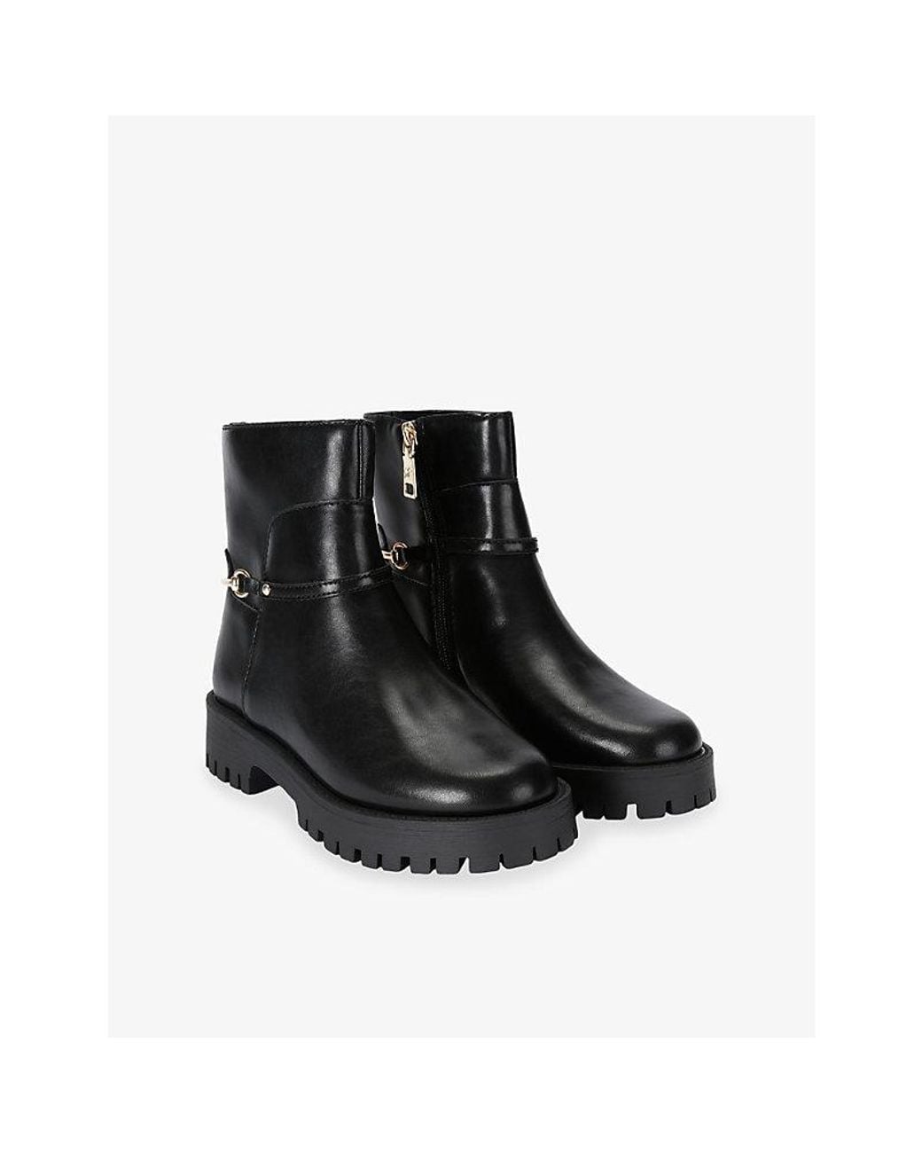 Steve Madden Black Last Call Leather Ankle Boots