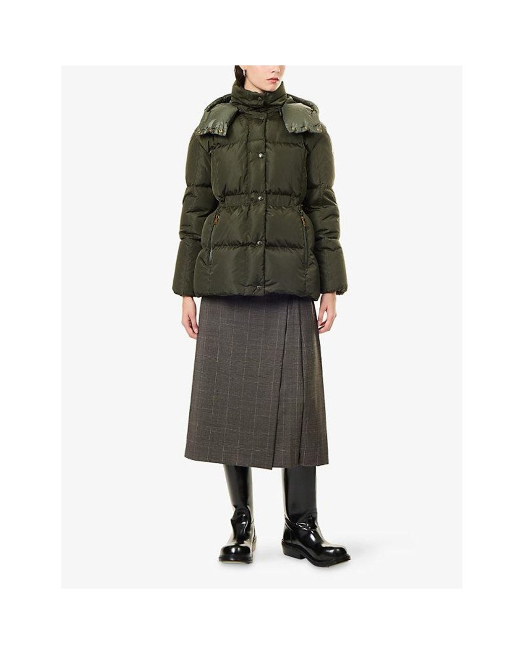 Moncler Green Agneux Hooded Shell Jacket
