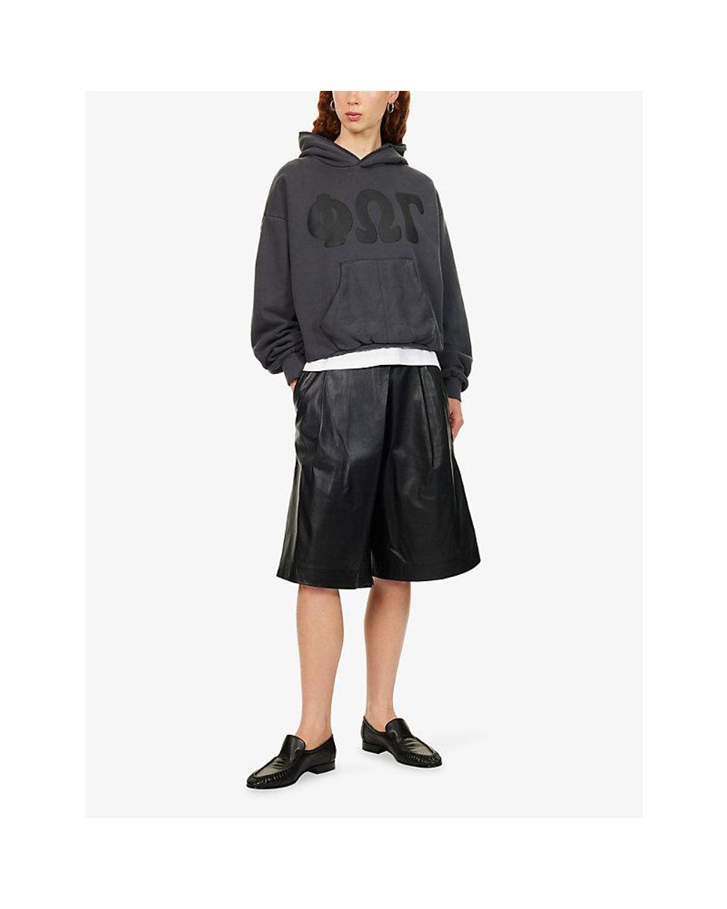 Fear Of God Black 90S Classic-Fit Cotton-Fleece Hoody