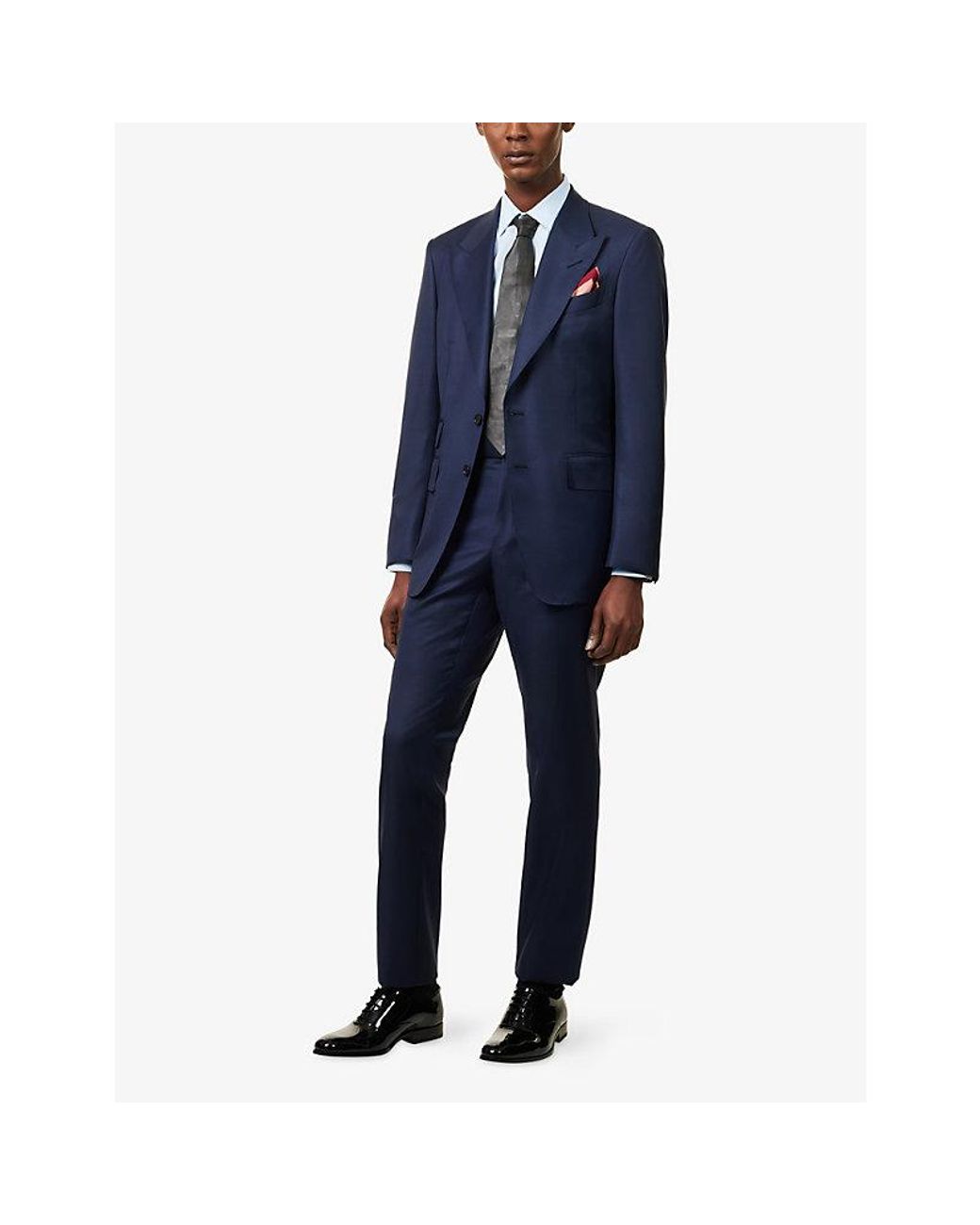 Tom Ford Blue Shelton Single-Breasted Wool Suit for men