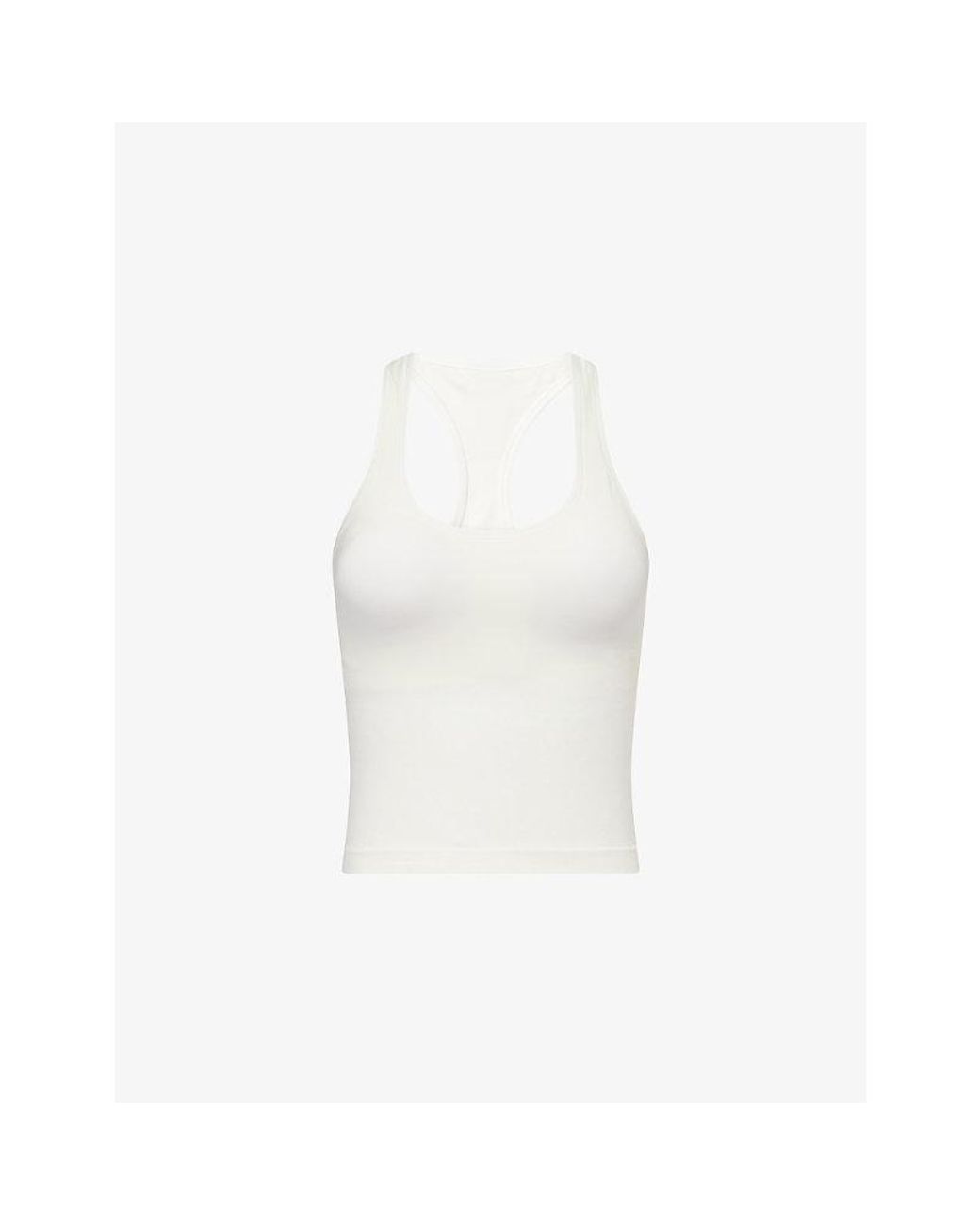 GYMSHARK White Form Perfect Stretch-Woven Tank Top
